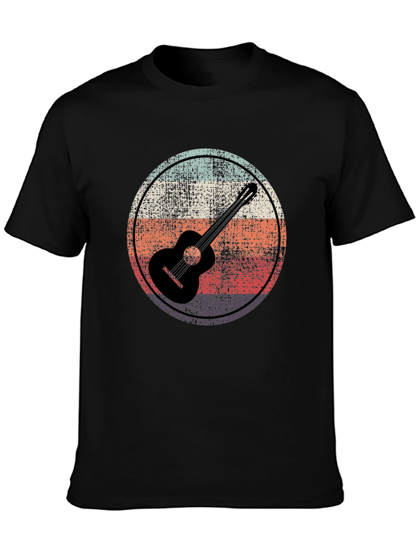 Retro Guitar Circle Graphic Tee