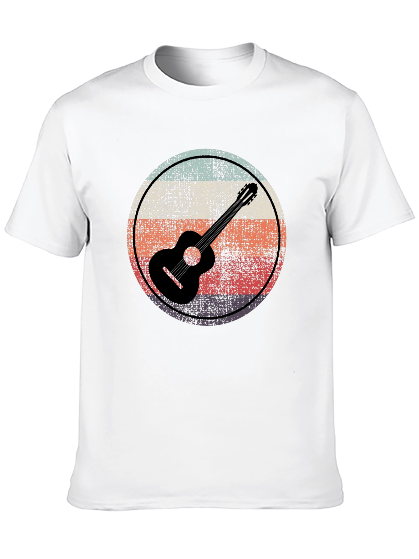 Retro Guitar Circle Graphic Tee