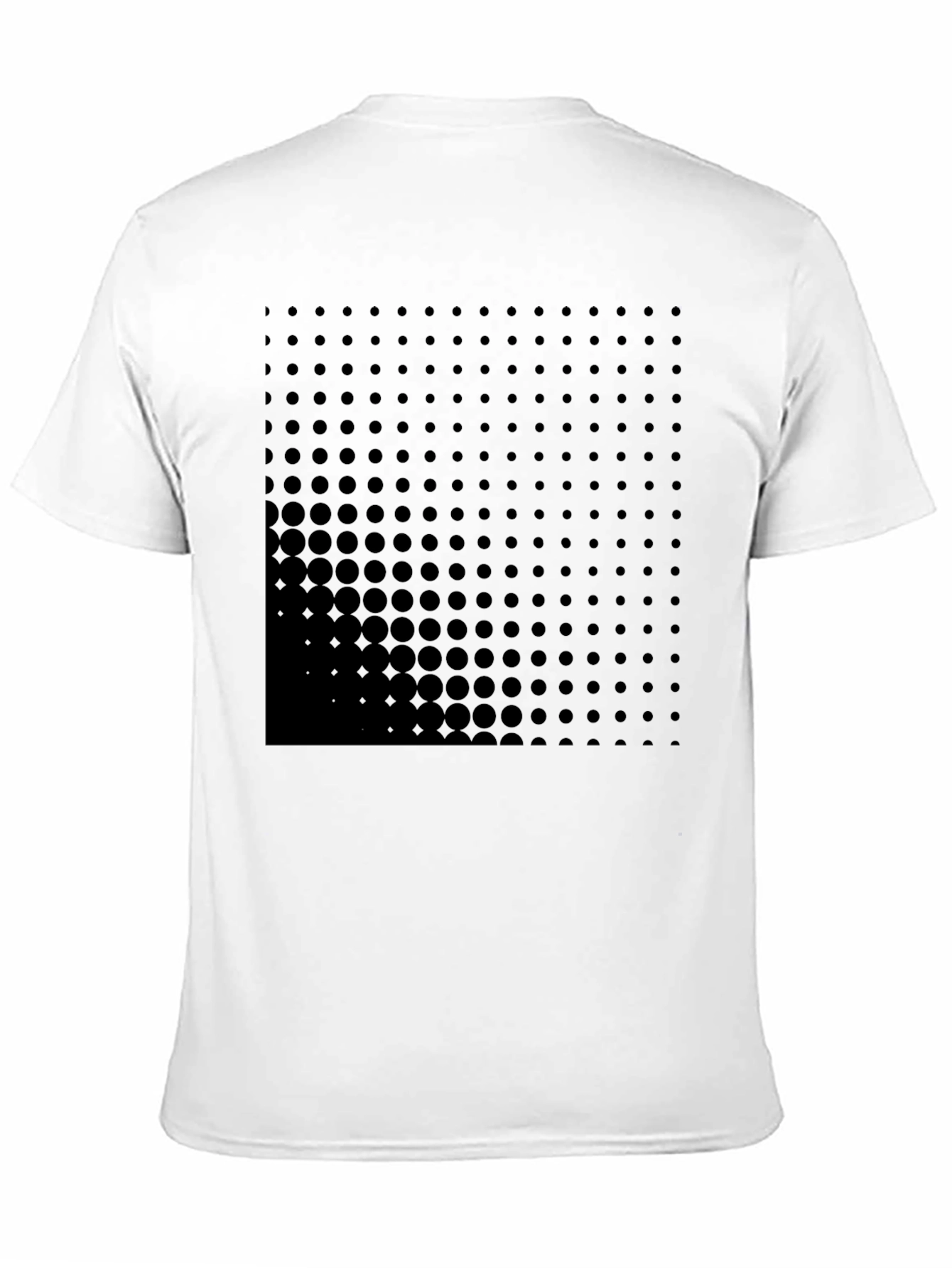 Modern Black Graphic Tee - Dot Matrix Design