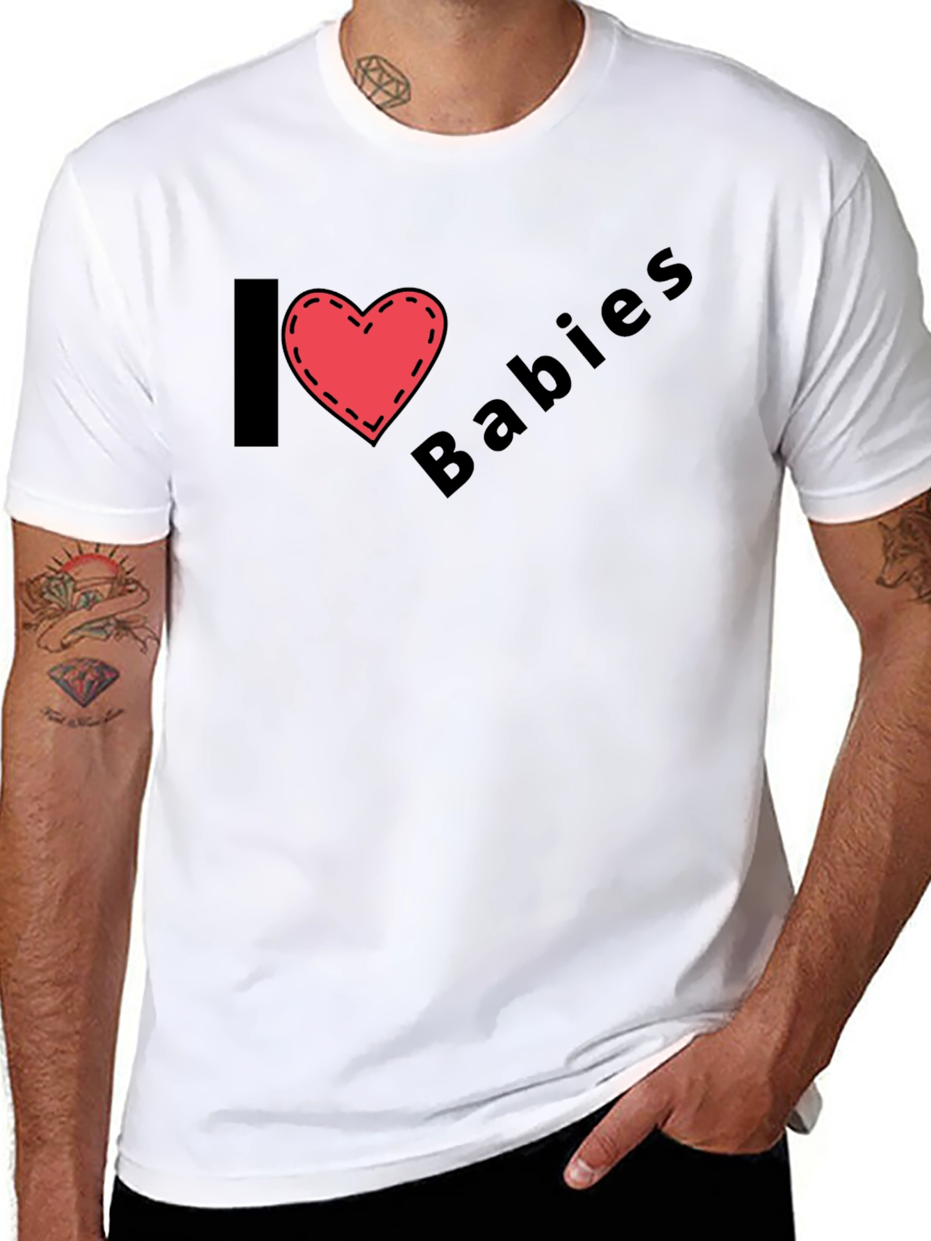 I Heart Babies Black T-Shirt