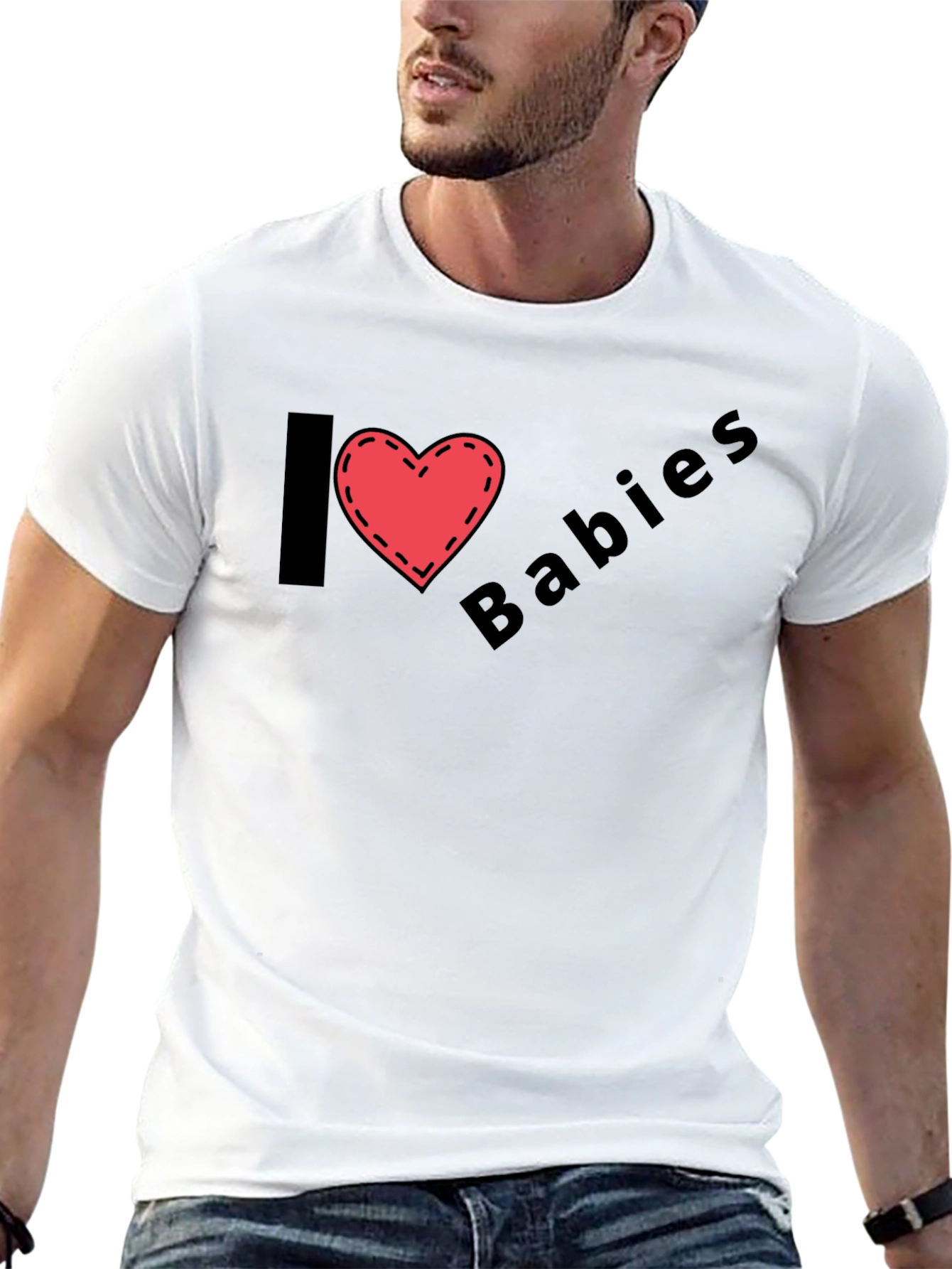 I Heart Babies Black T-Shirt