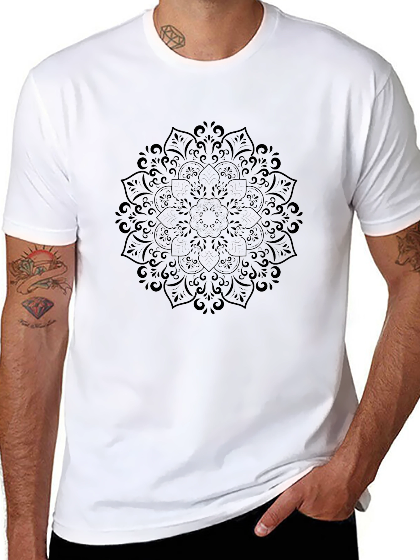 Black Mandala Graphic Tee