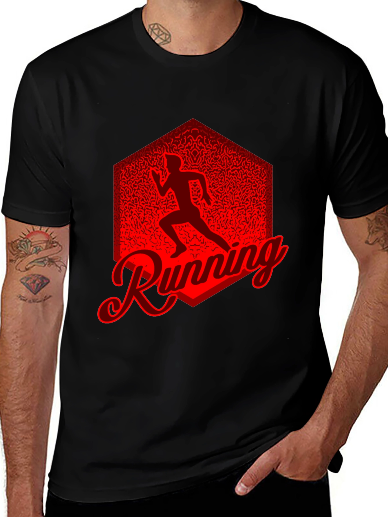 Running Graphic Tee - Black