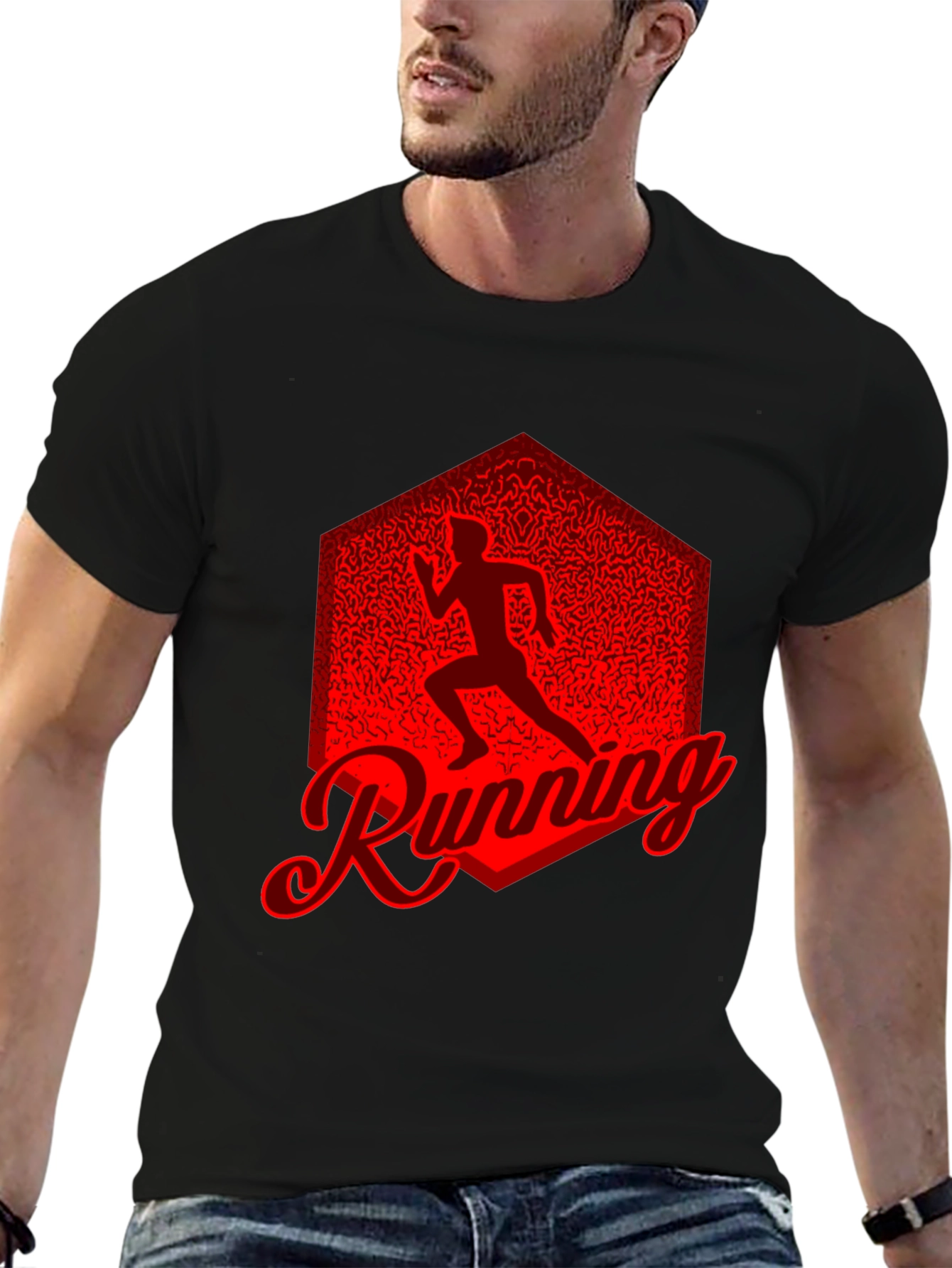 Running Graphic Tee - Black