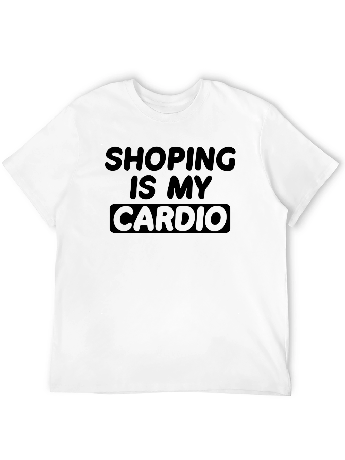Shopping is My Cardio Black T-Shirt