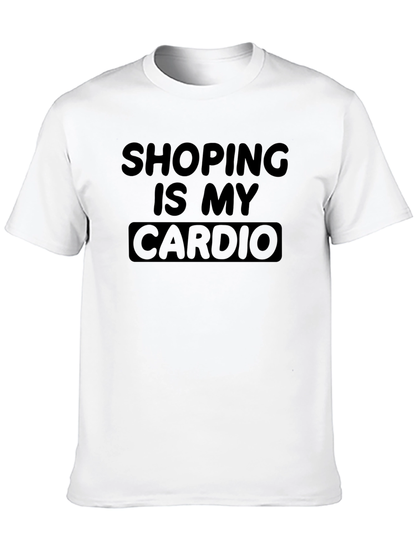 Shopping is My Cardio Black T-Shirt