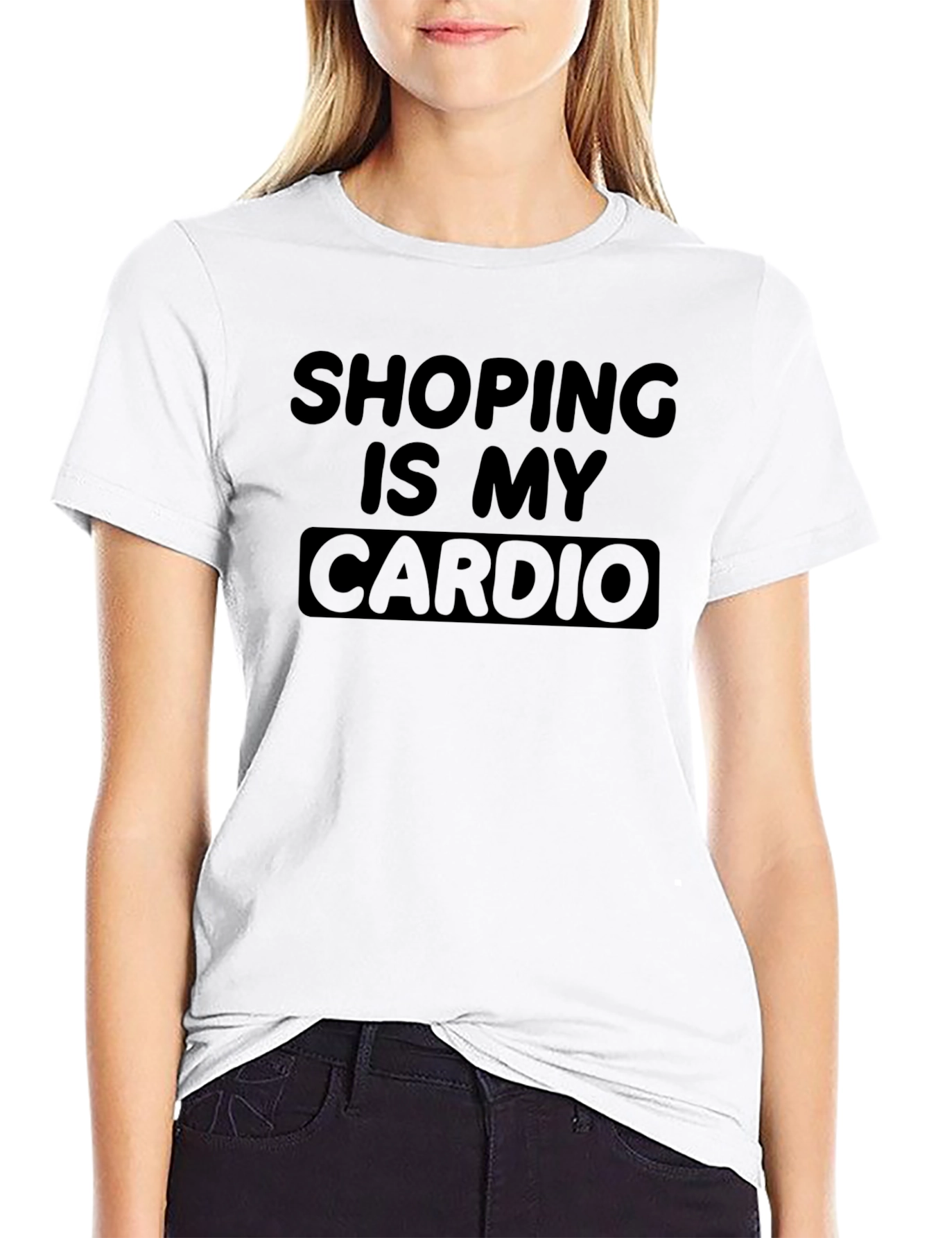 Shopping is My Cardio Black T-Shirt