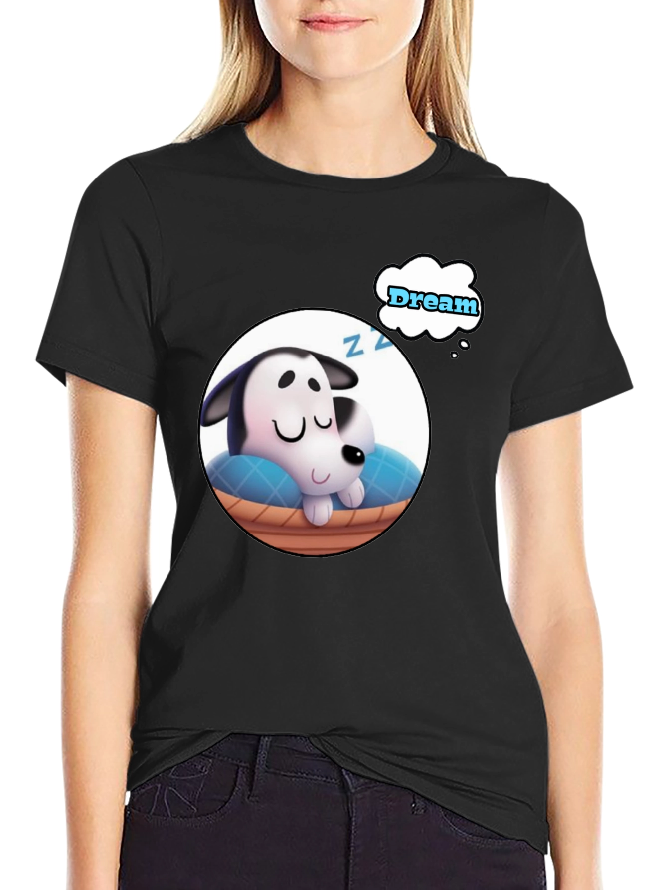 Cute Sleeping Puppy Dream T-Shirt