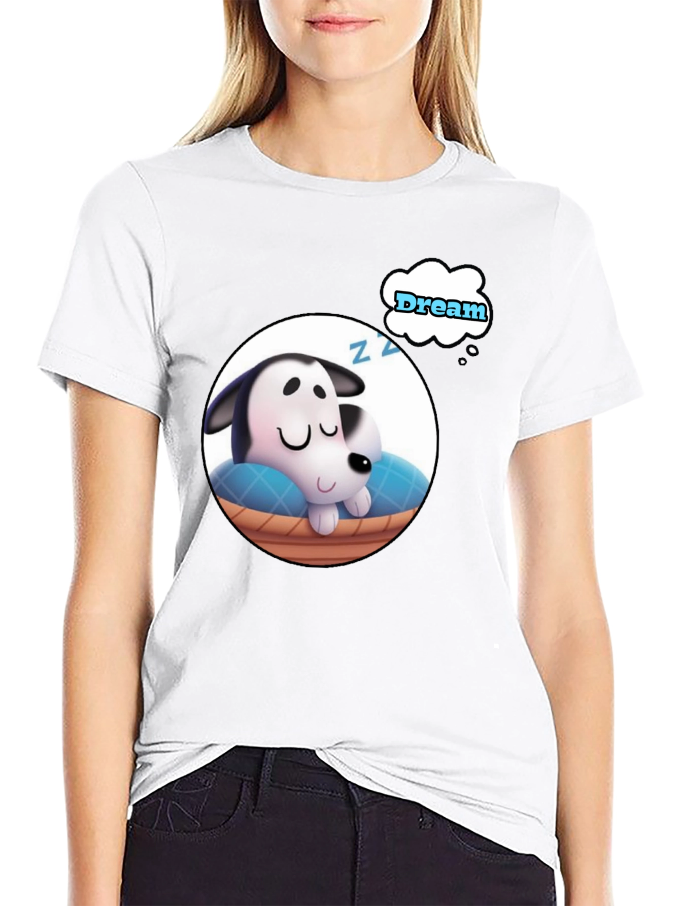 Cute Sleeping Puppy Dream T-Shirt