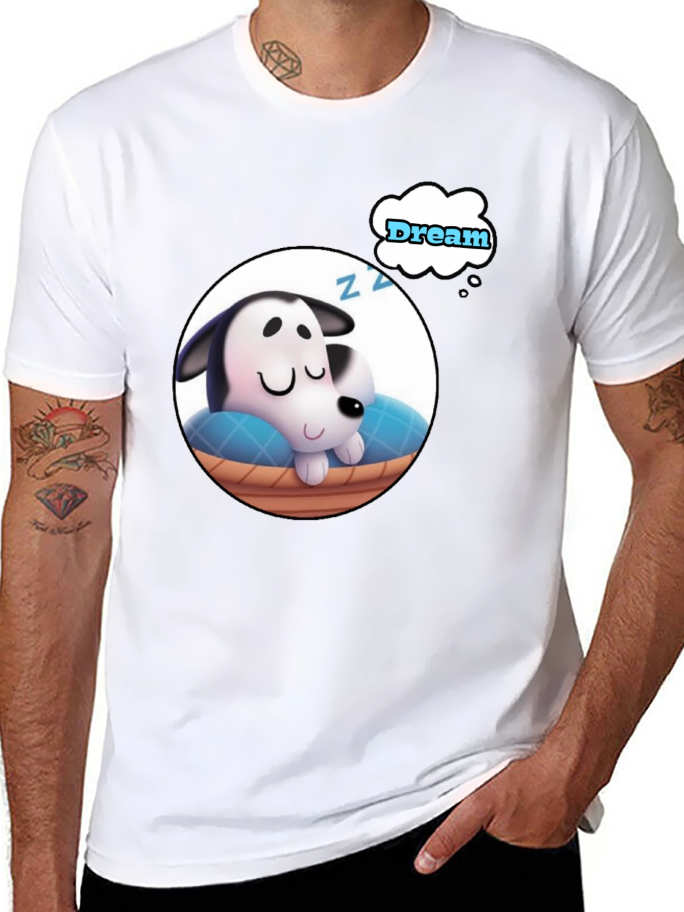 Cute Sleeping Puppy Dream T-Shirt