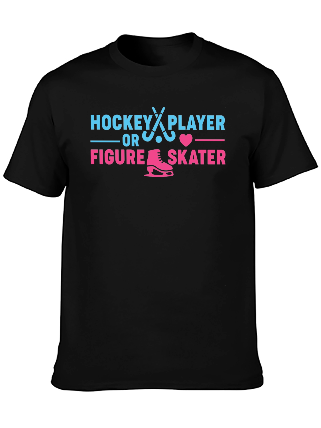 Hockey Player or Figure Skater Gender Reveal T-Shirt