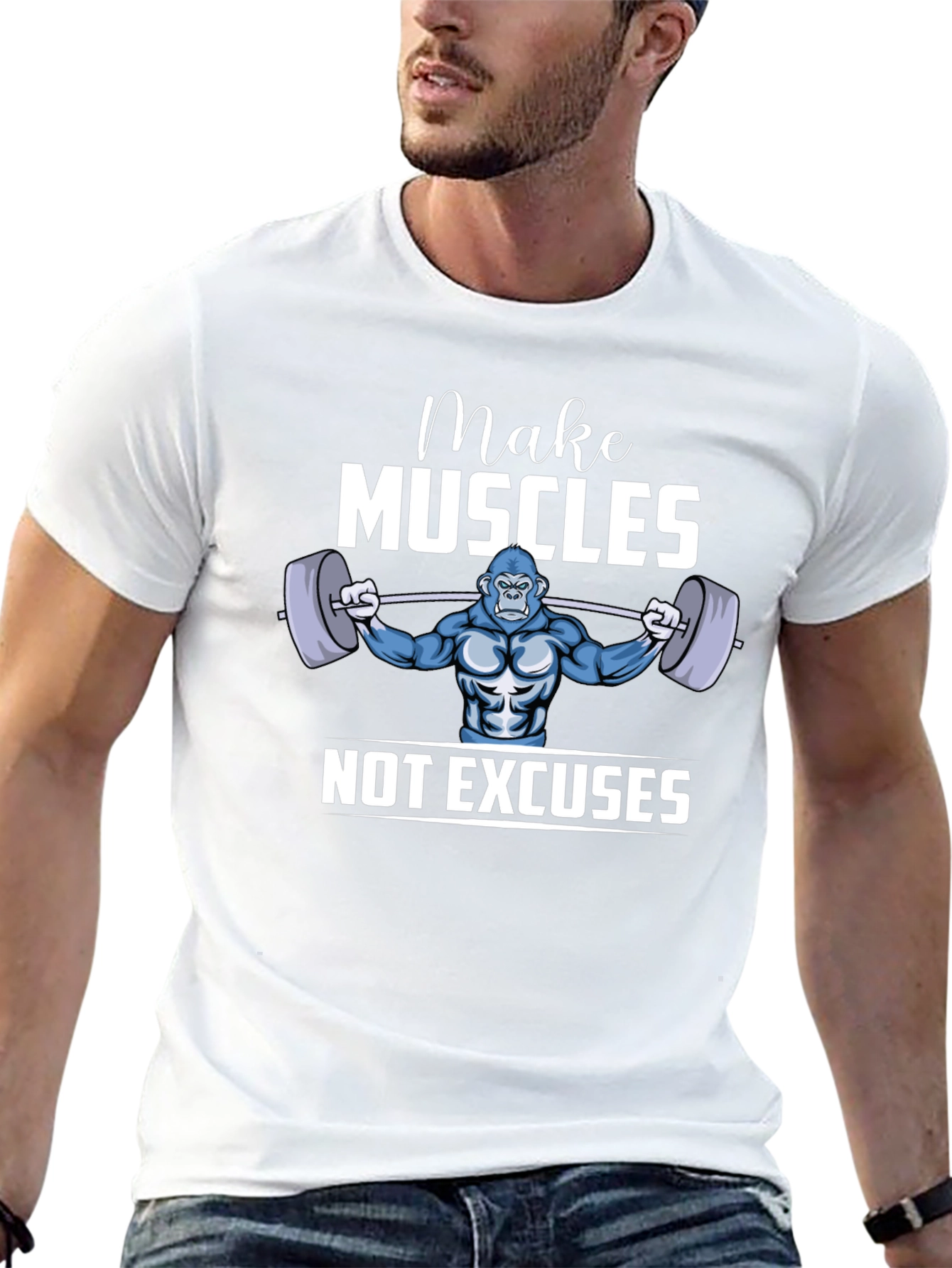 Make Muscles T-Shirt - Gorilla Gym Motivation