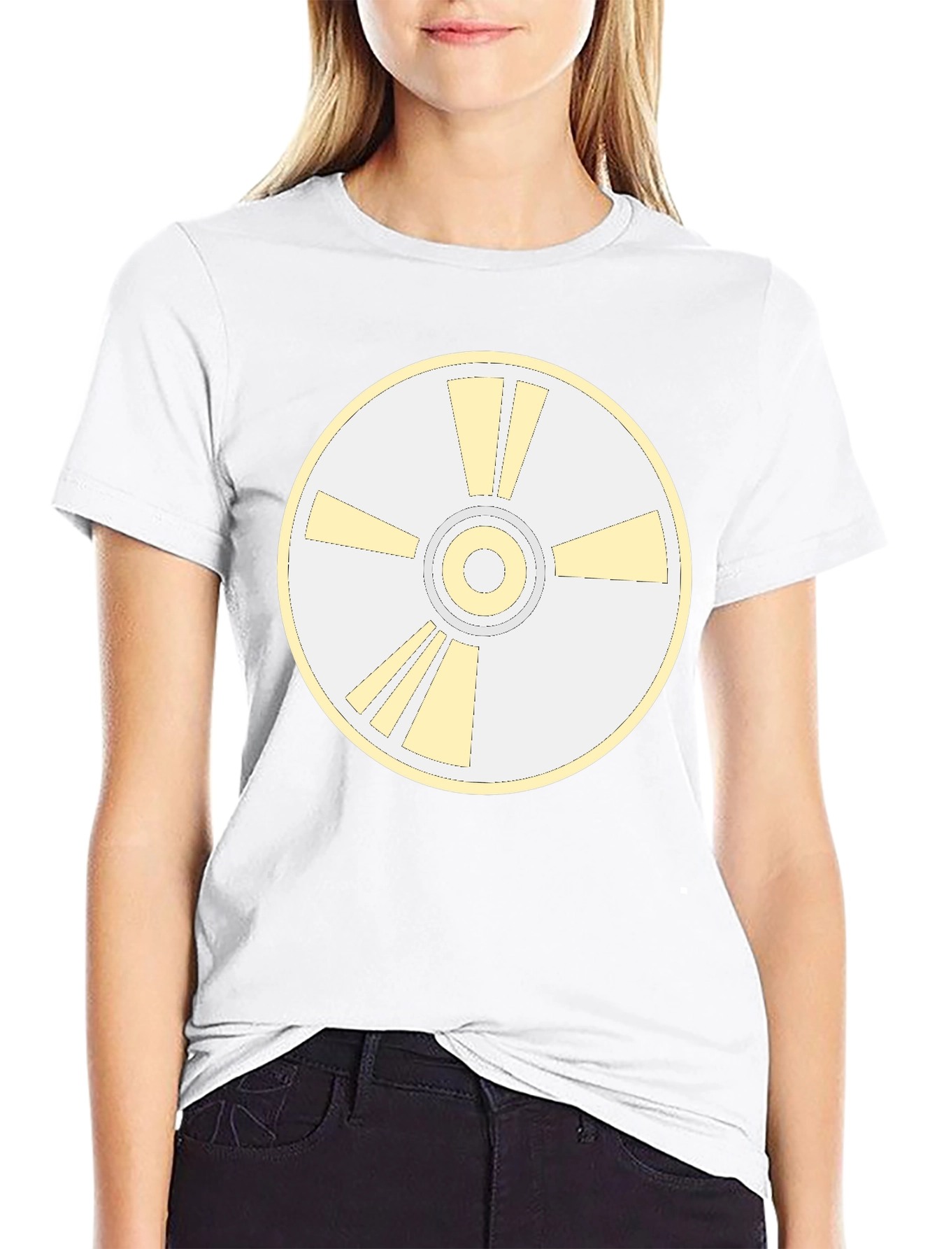 Retro Disc Graphic Tee - Black