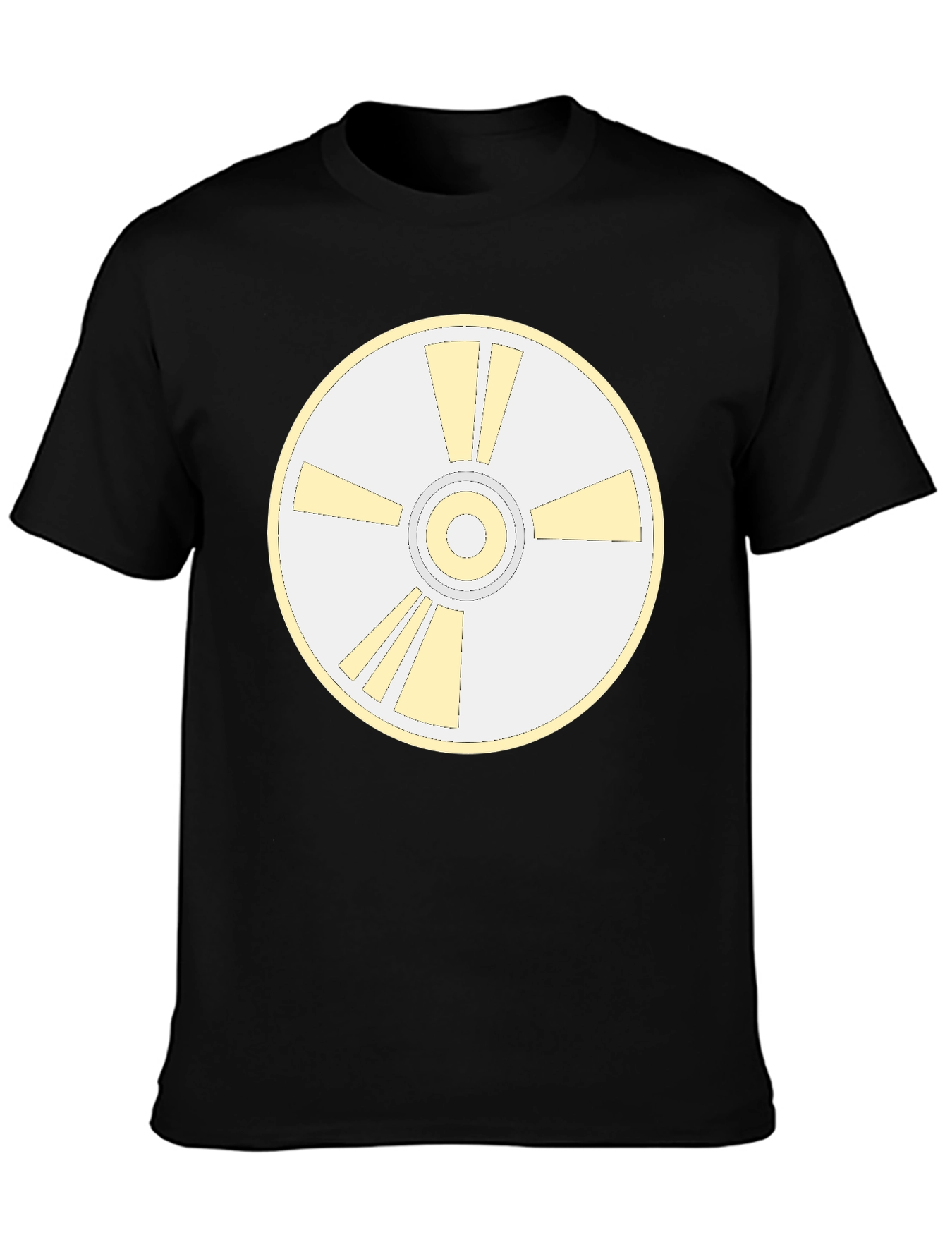 Retro Disc Graphic Tee - Black
