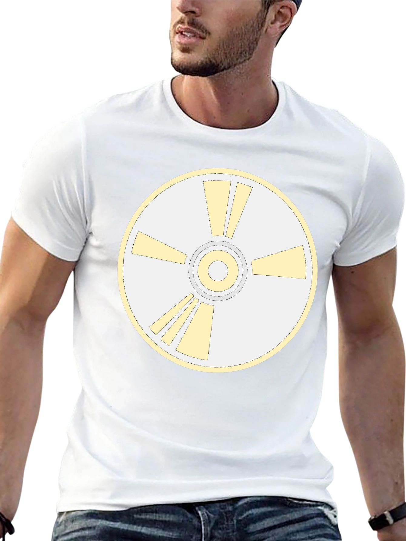 Retro Disc Graphic Tee - Black