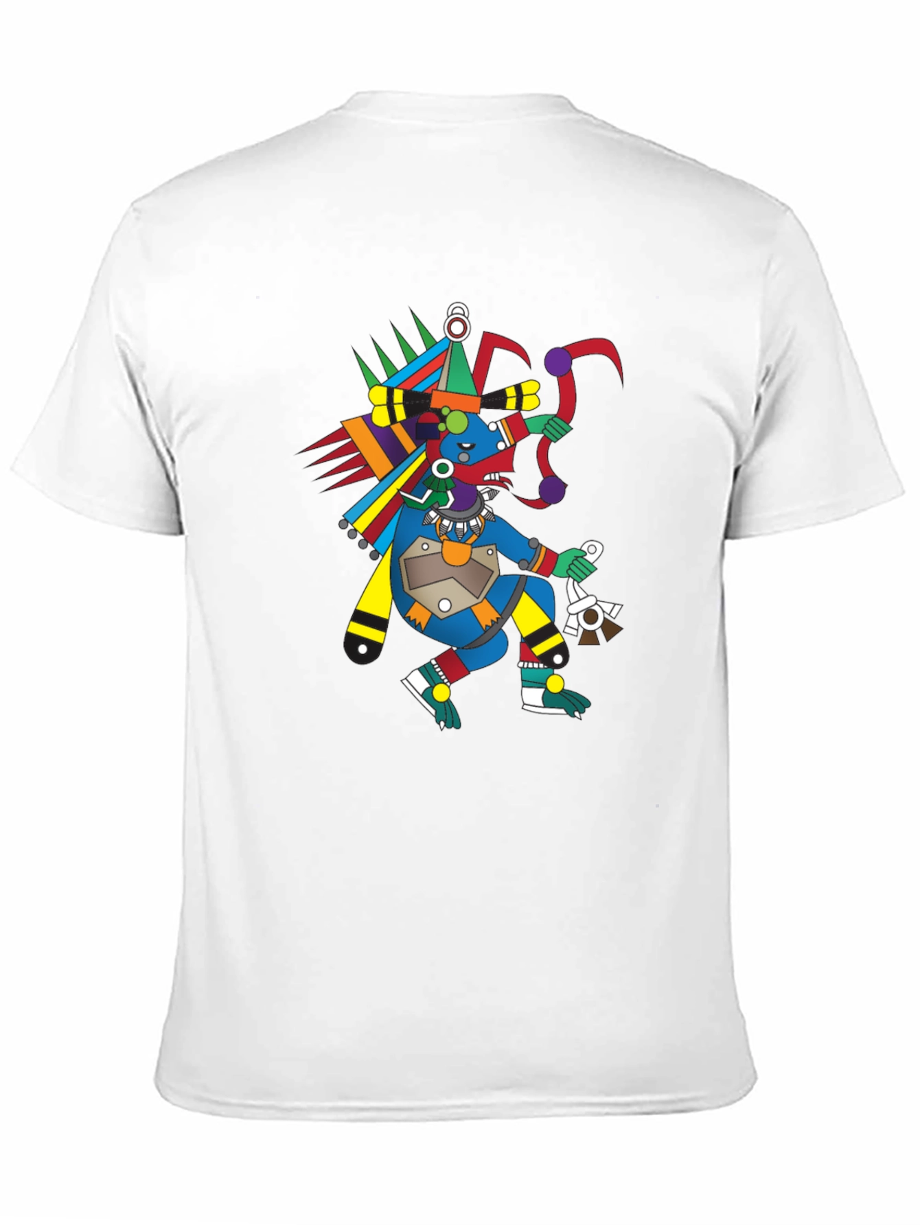 Aztec Warrior Graphic T-Shirt - Black Cotton Tee