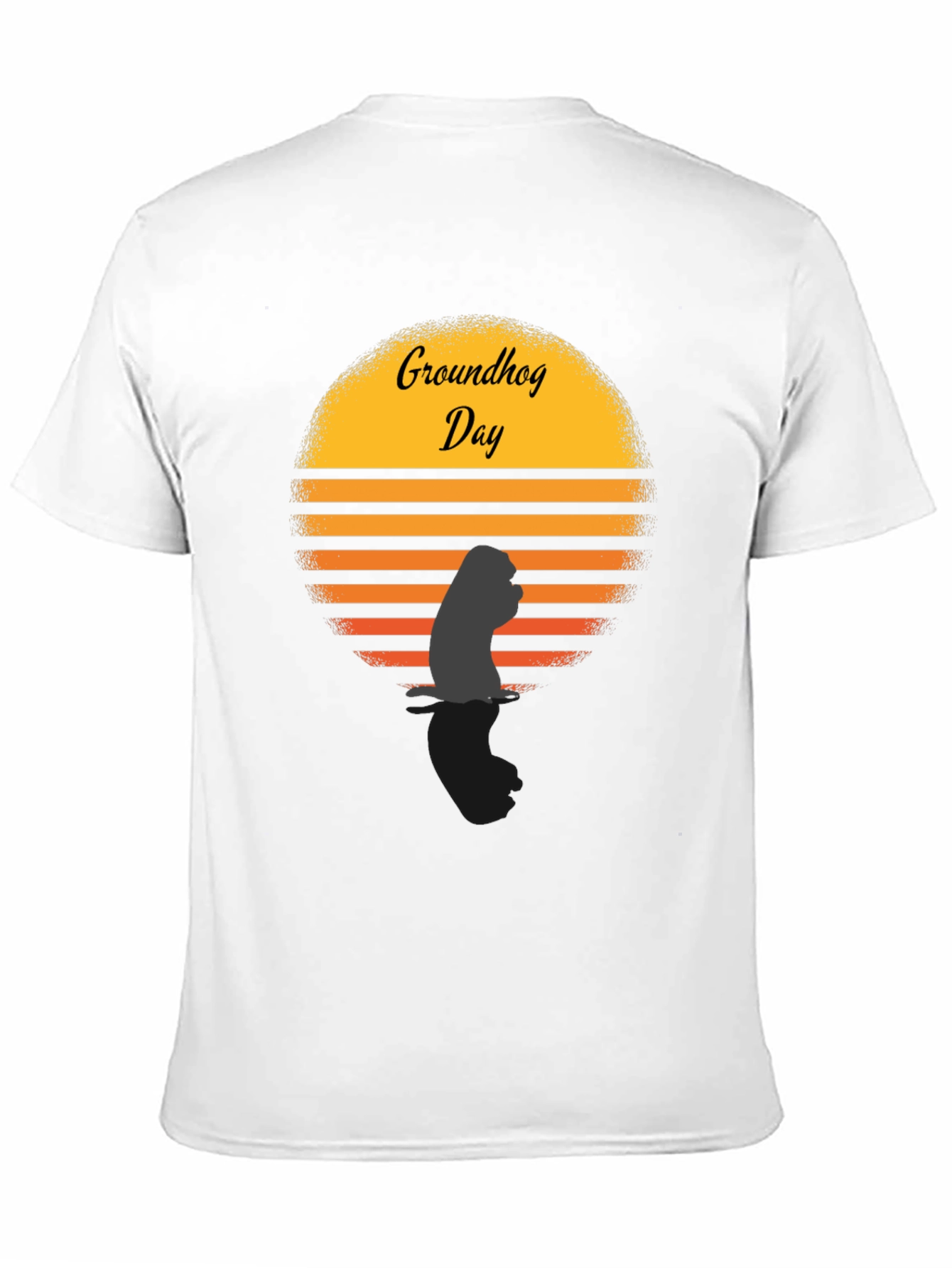 Groundhog Day Graphic Tee - Sunset Silhouette Design