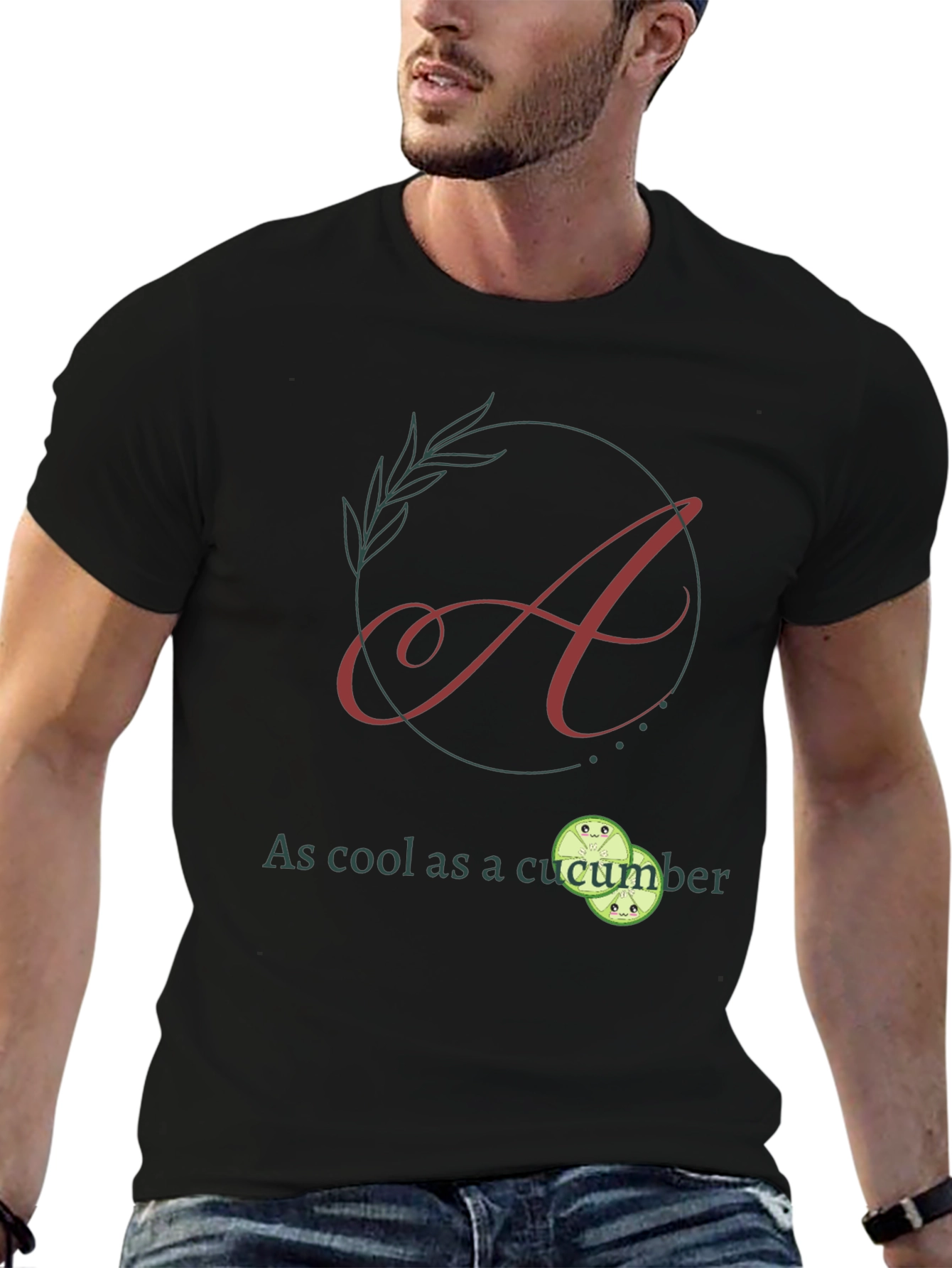 Cool as a Cucumber Black Graphic Tee