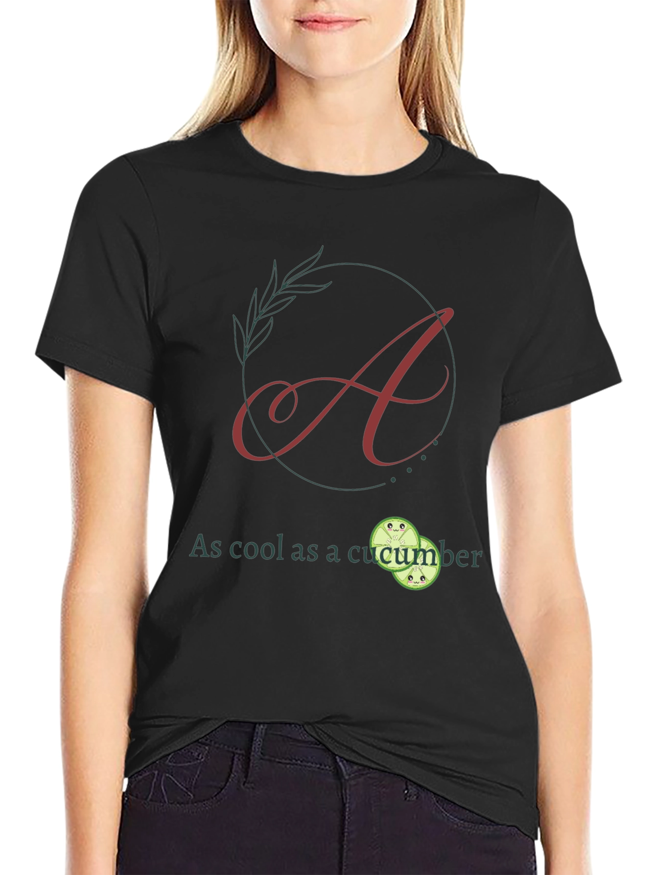 Cool as a Cucumber Black Graphic Tee