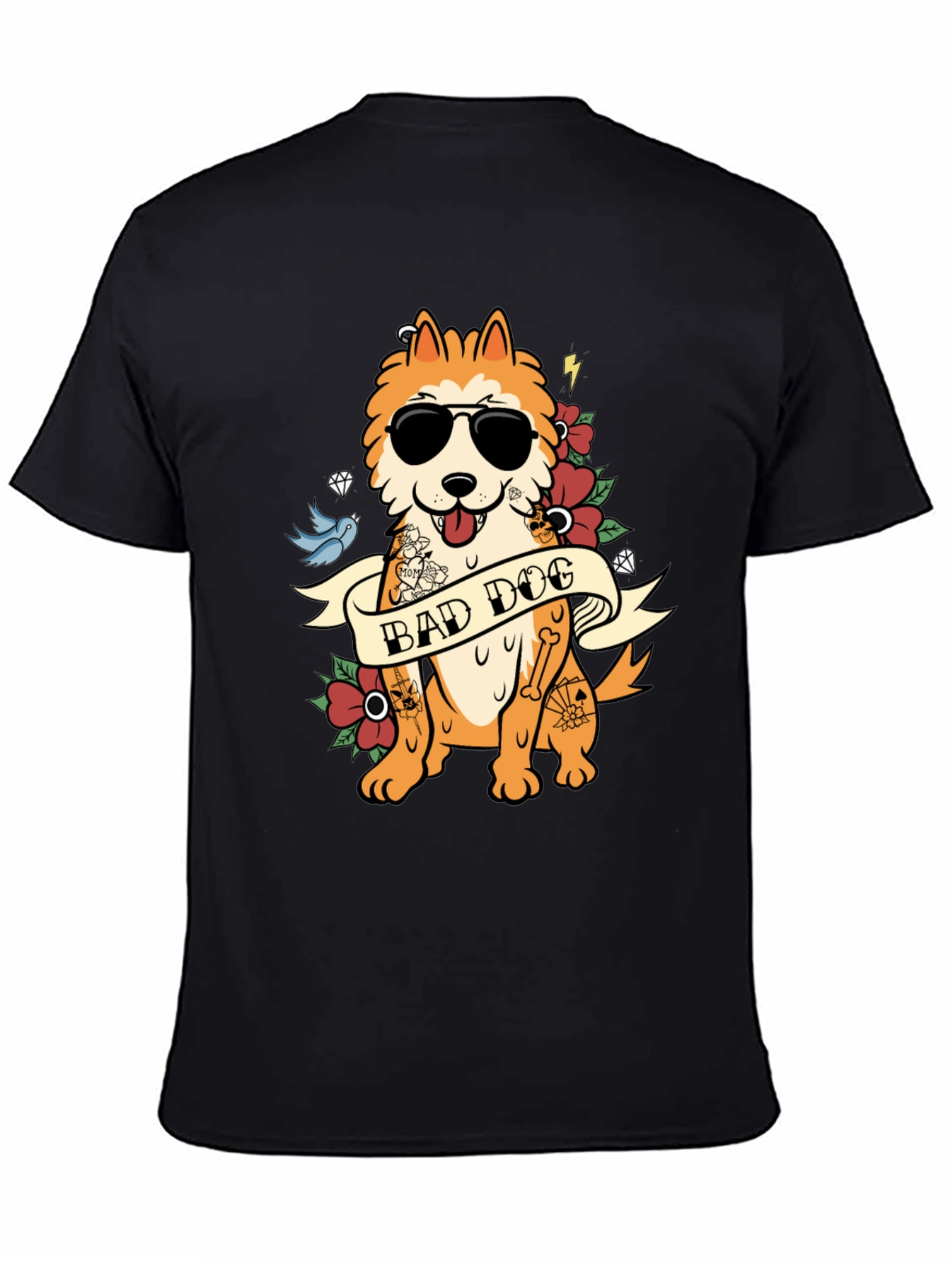 Bad Dog Tattoo T-Shirt: Cool Canine Style