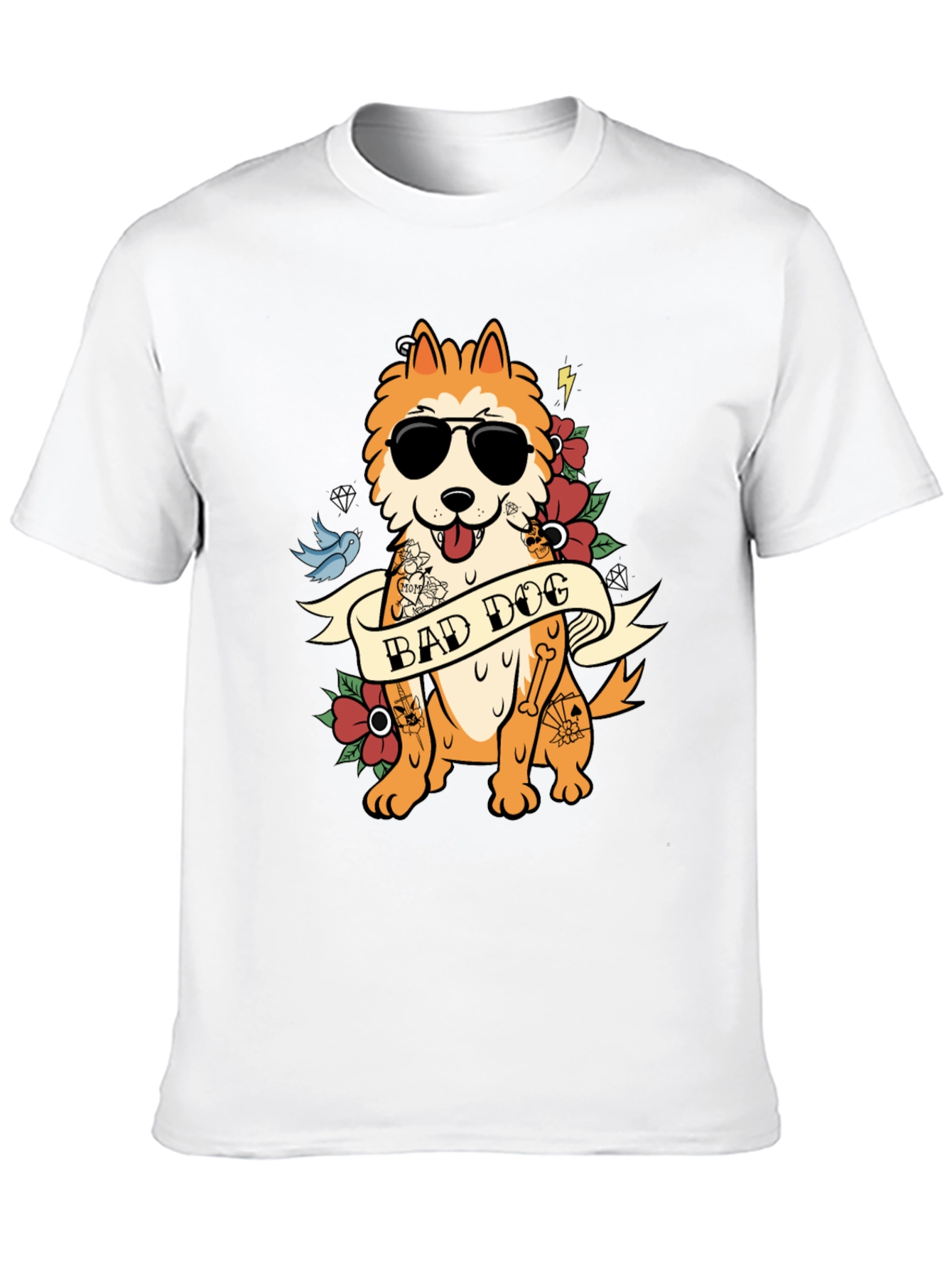 Bad Dog Tattoo T-Shirt: Cool Canine Style