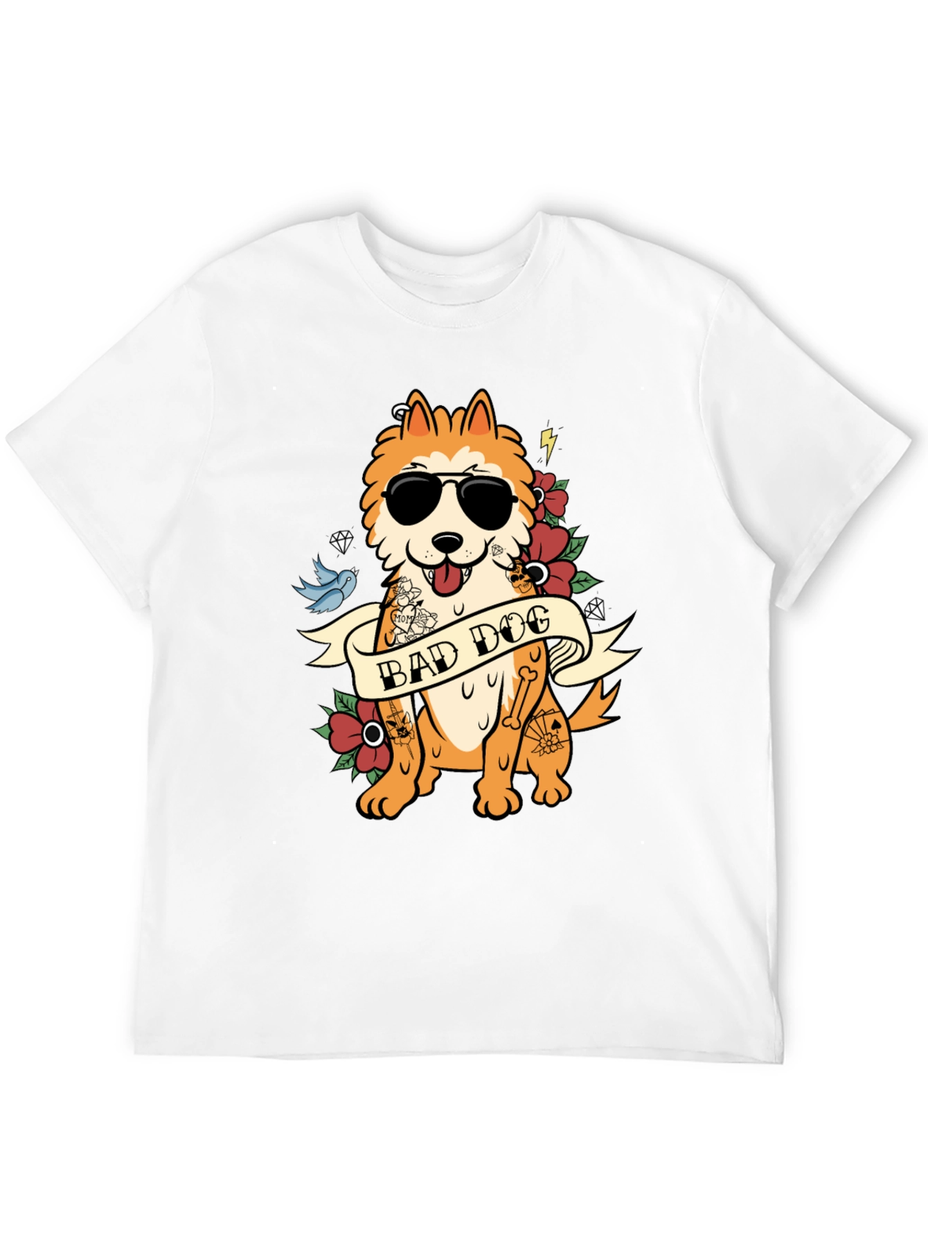 Bad Dog Tattoo T-Shirt: Cool Canine Style