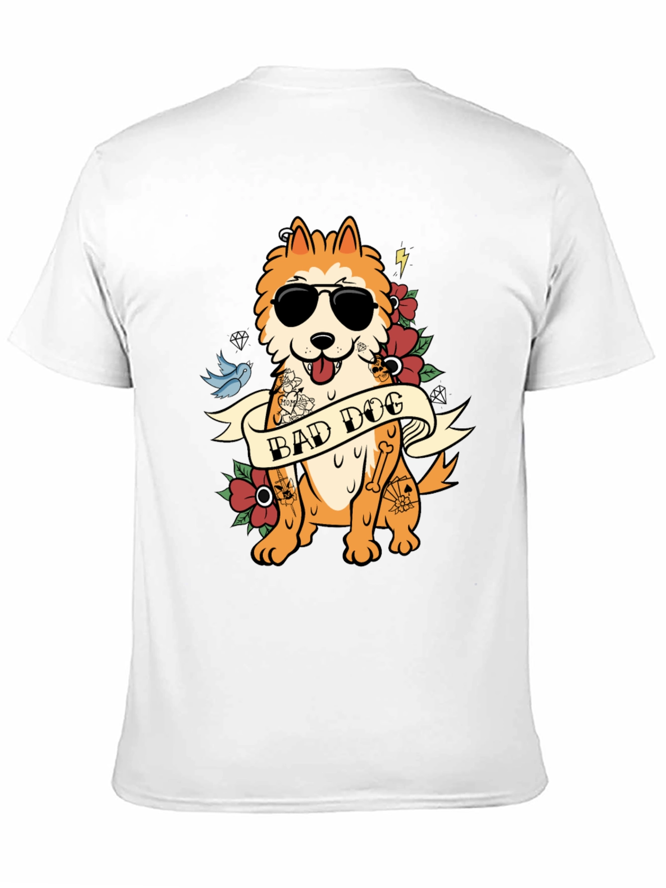 Bad Dog Tattoo T-Shirt: Cool Canine Style