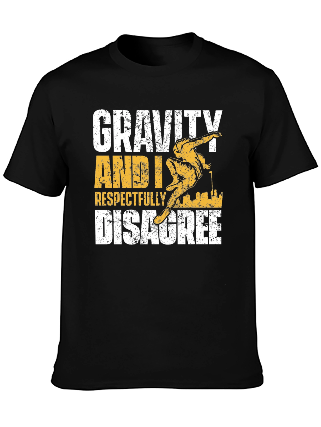 Gravity Disagree Graphic Tee - Black Cotton Shirt