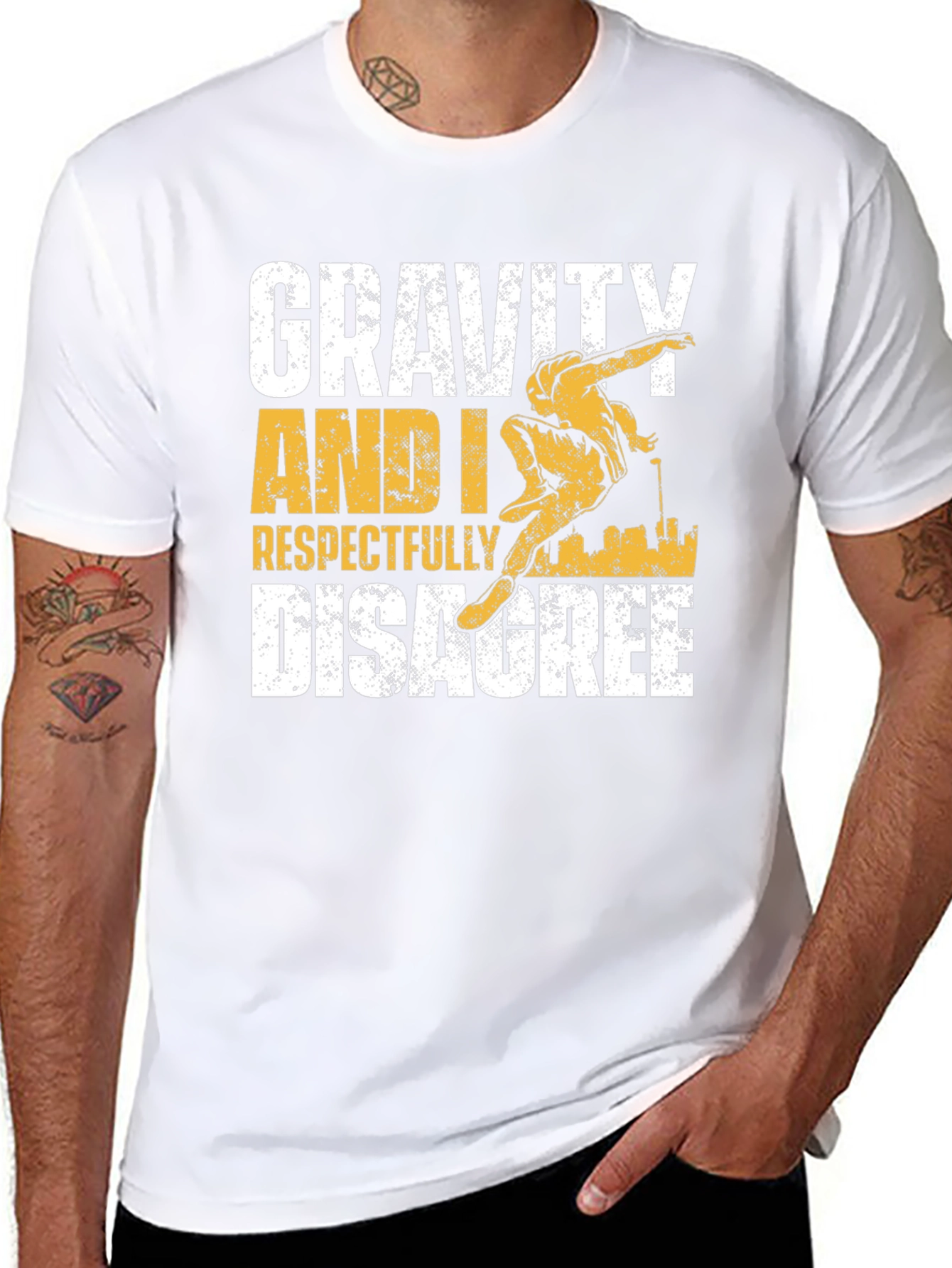 Gravity Disagree Graphic Tee - Black Cotton Shirt