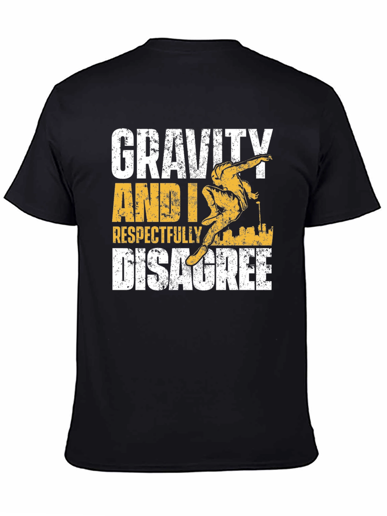 Gravity Disagree Graphic Tee - Black Cotton Shirt