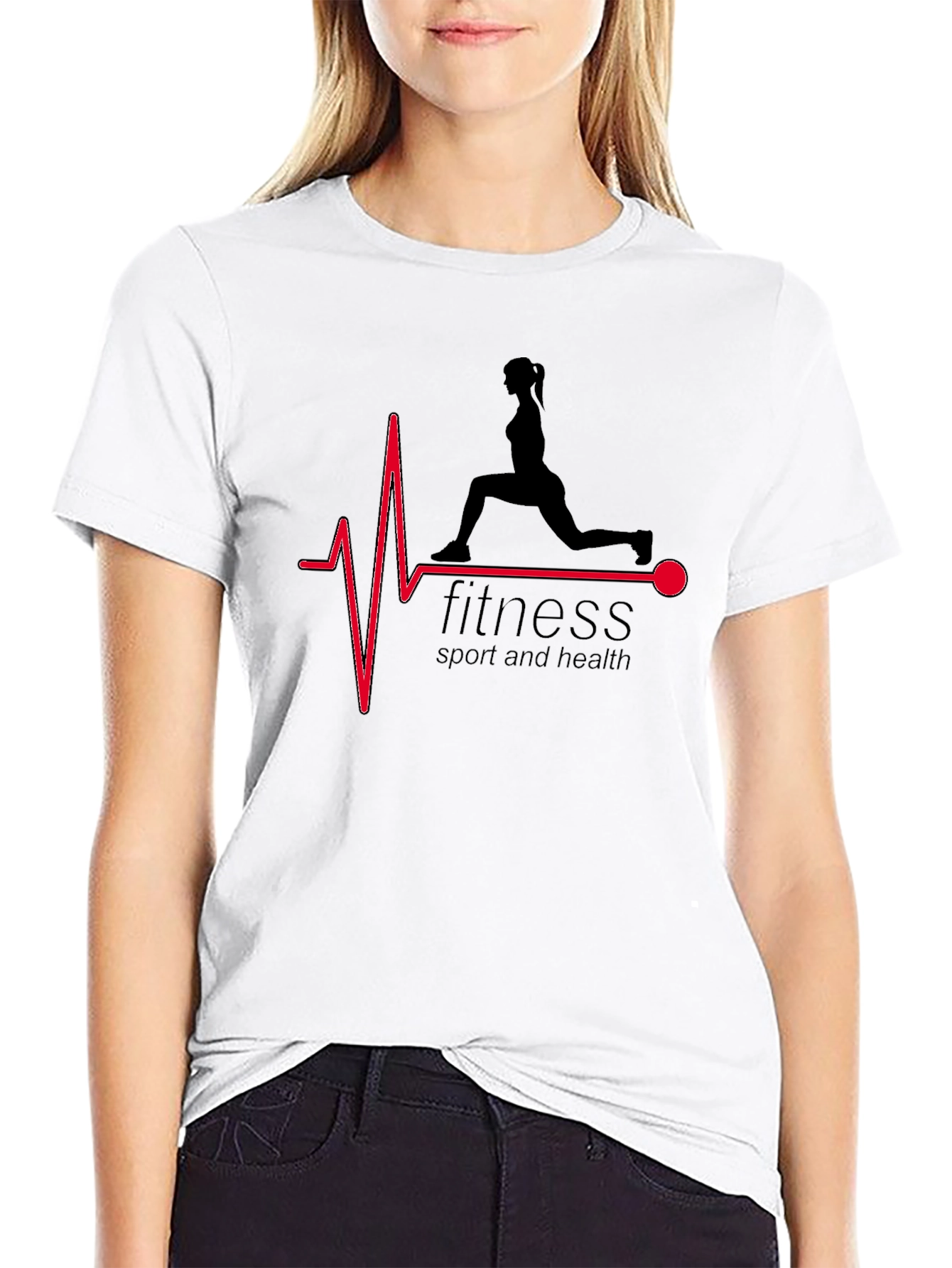 Fitness Heartbeat Graphic T-Shirt