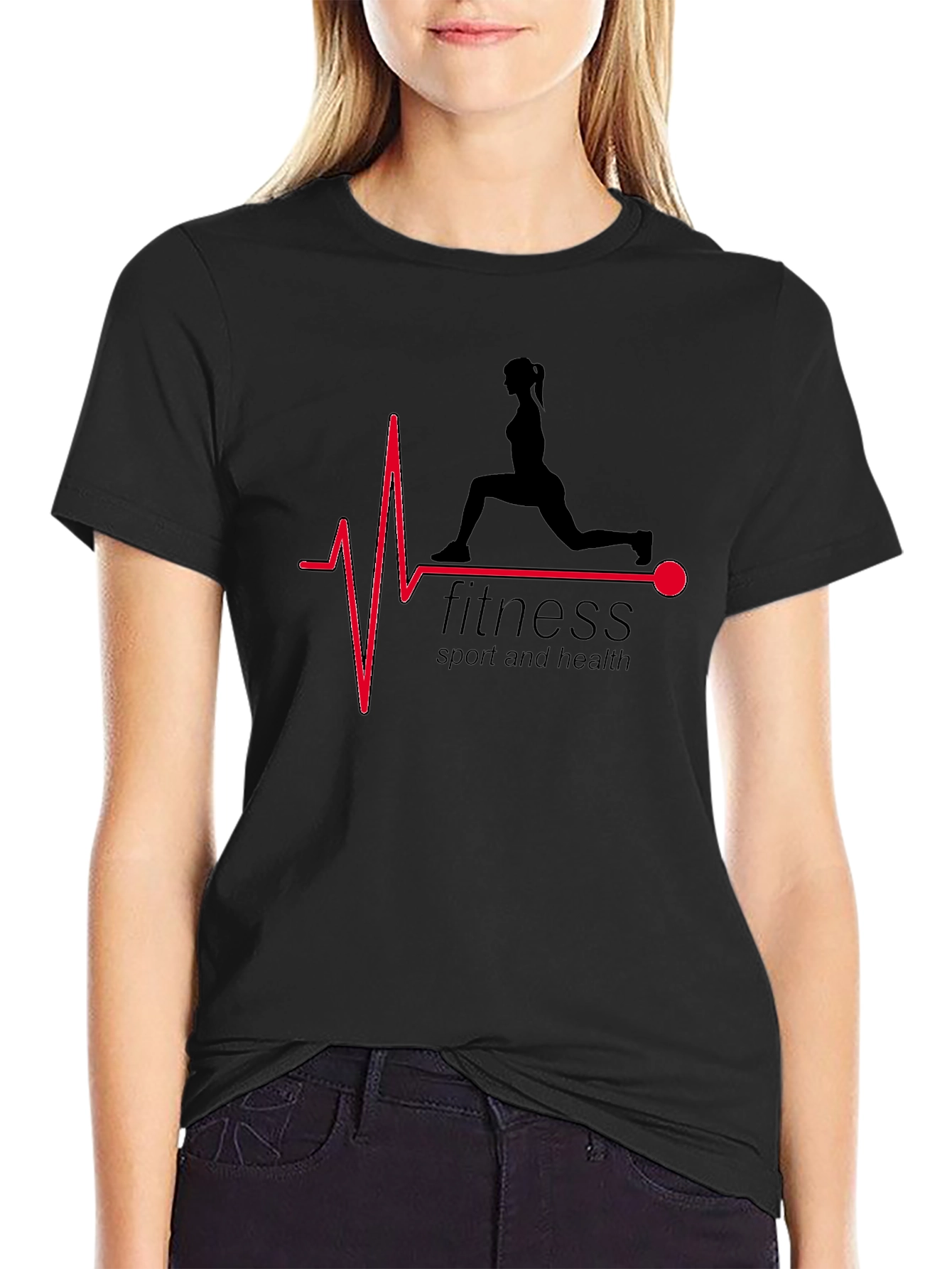 Fitness Heartbeat Graphic T-Shirt