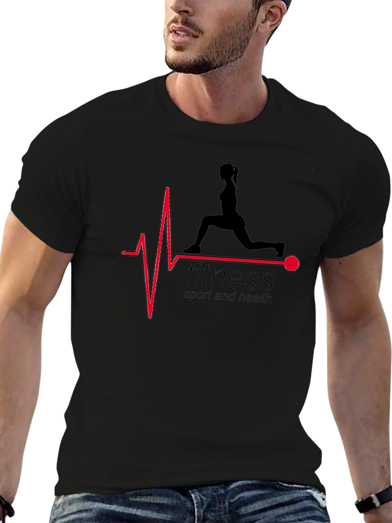 Fitness Heartbeat Graphic T-Shirt