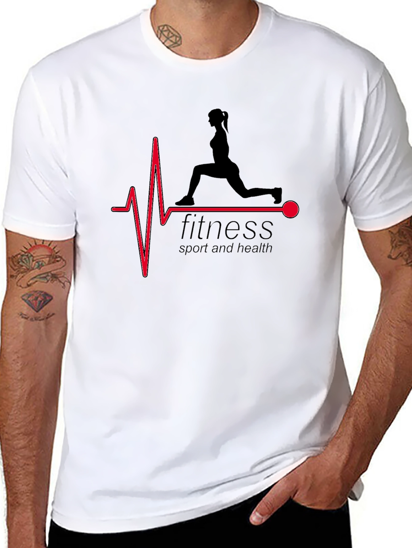 Fitness Heartbeat Graphic T-Shirt