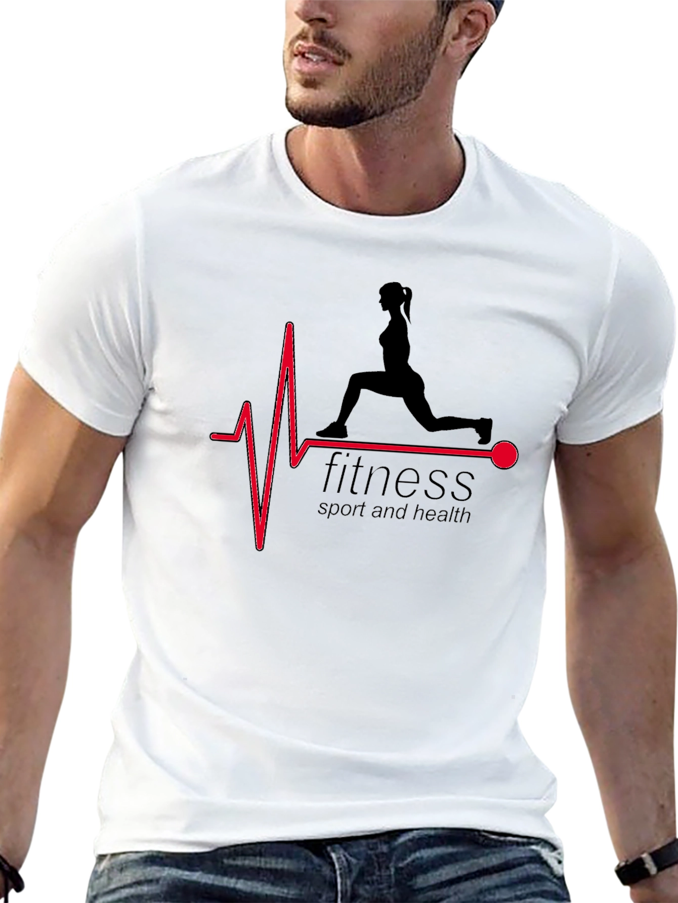 Fitness Heartbeat Graphic T-Shirt