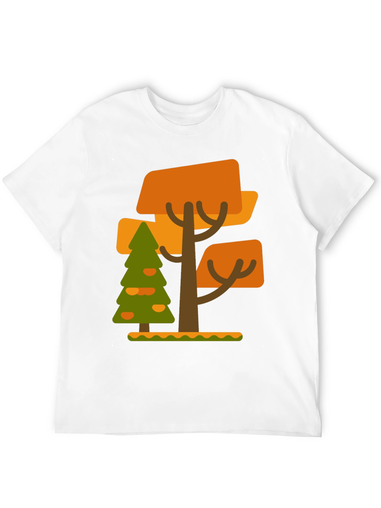 Abstract Tree Graphic Tee - Black Cotton Blend