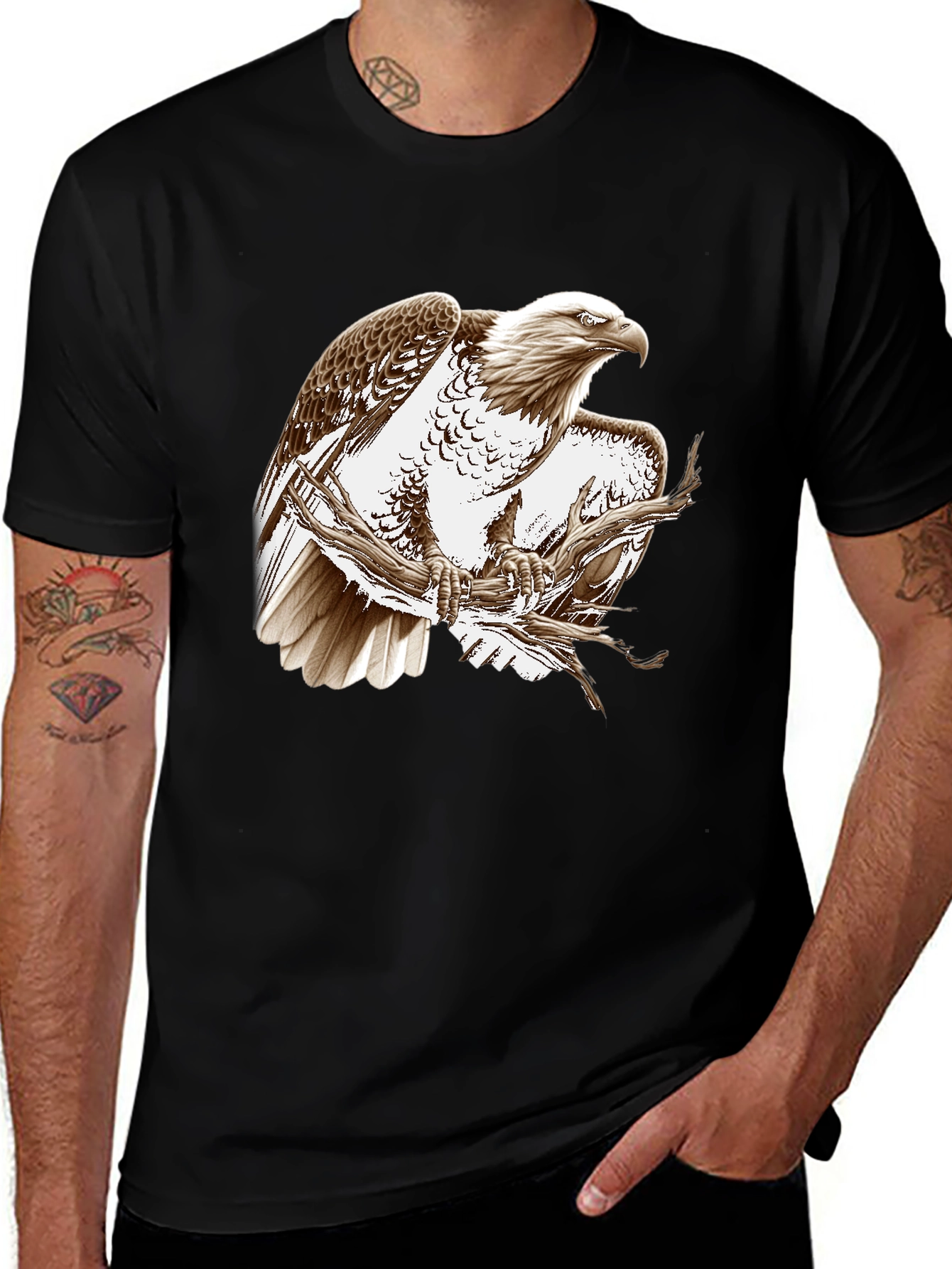 Eagle Graphic Tee - Black