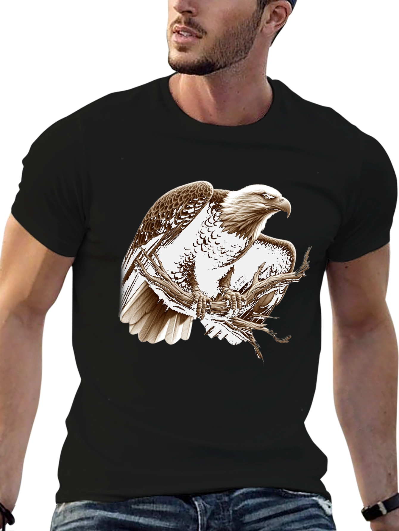 Eagle Graphic Tee - Black