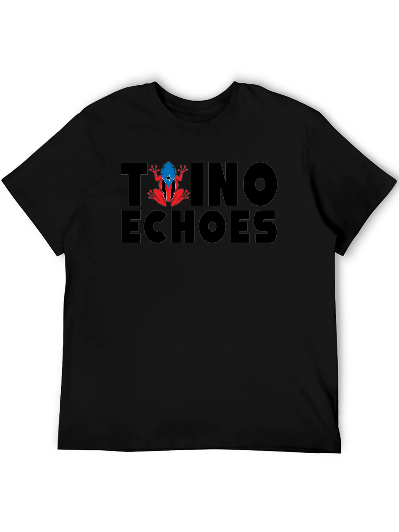Taino Echoes Puerto Rico Frog Tee - Black