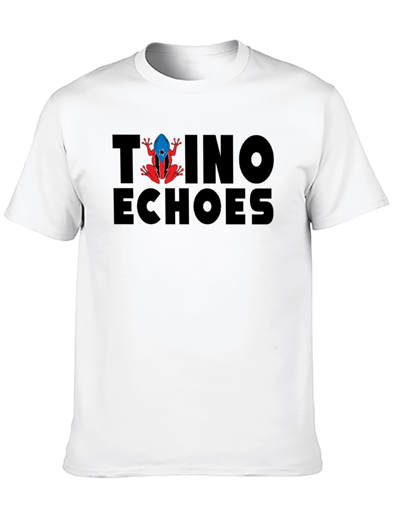 Taino Echoes Puerto Rico Frog Tee - Black