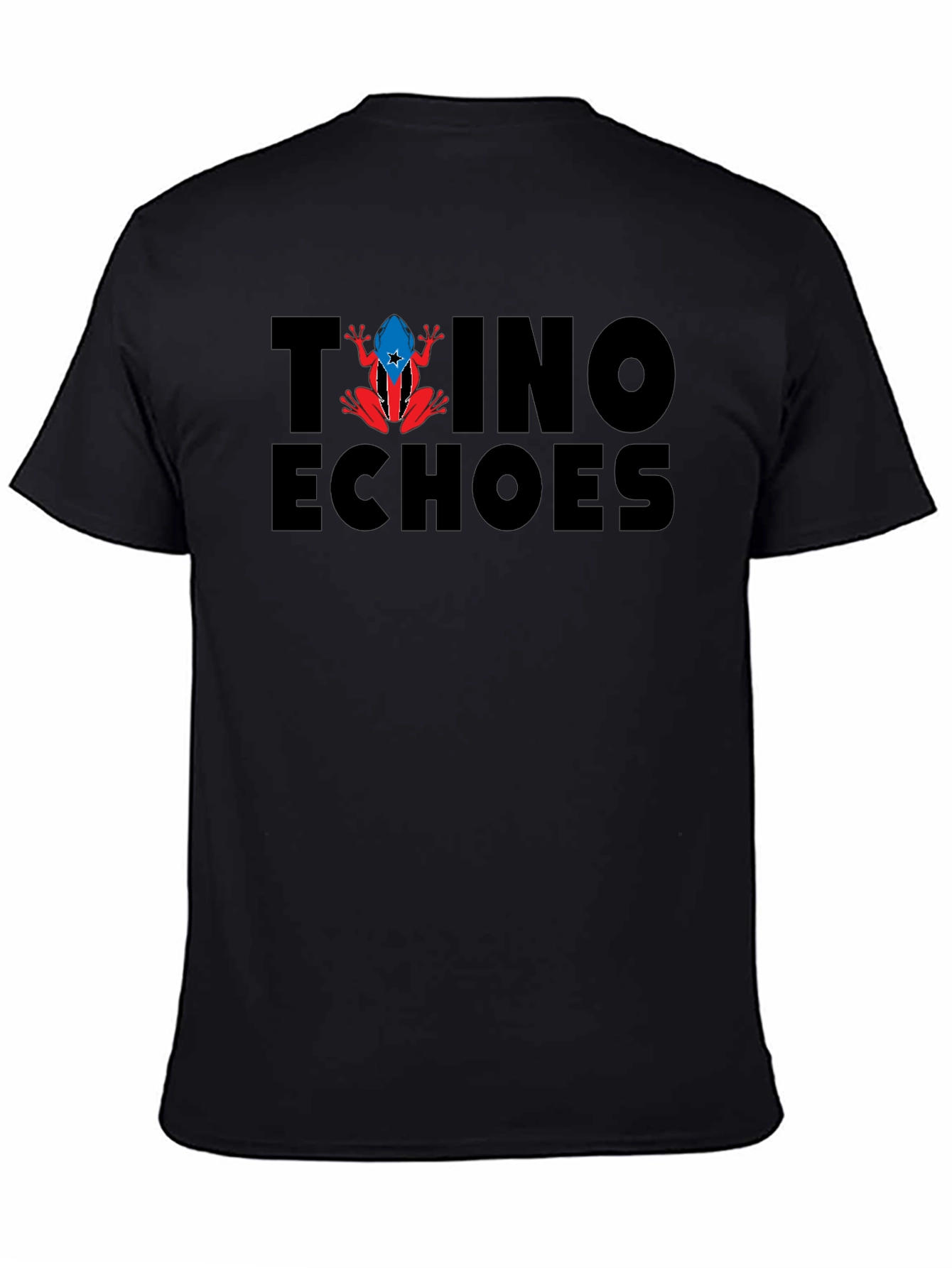 Taino Echoes Puerto Rico Frog Tee - Black