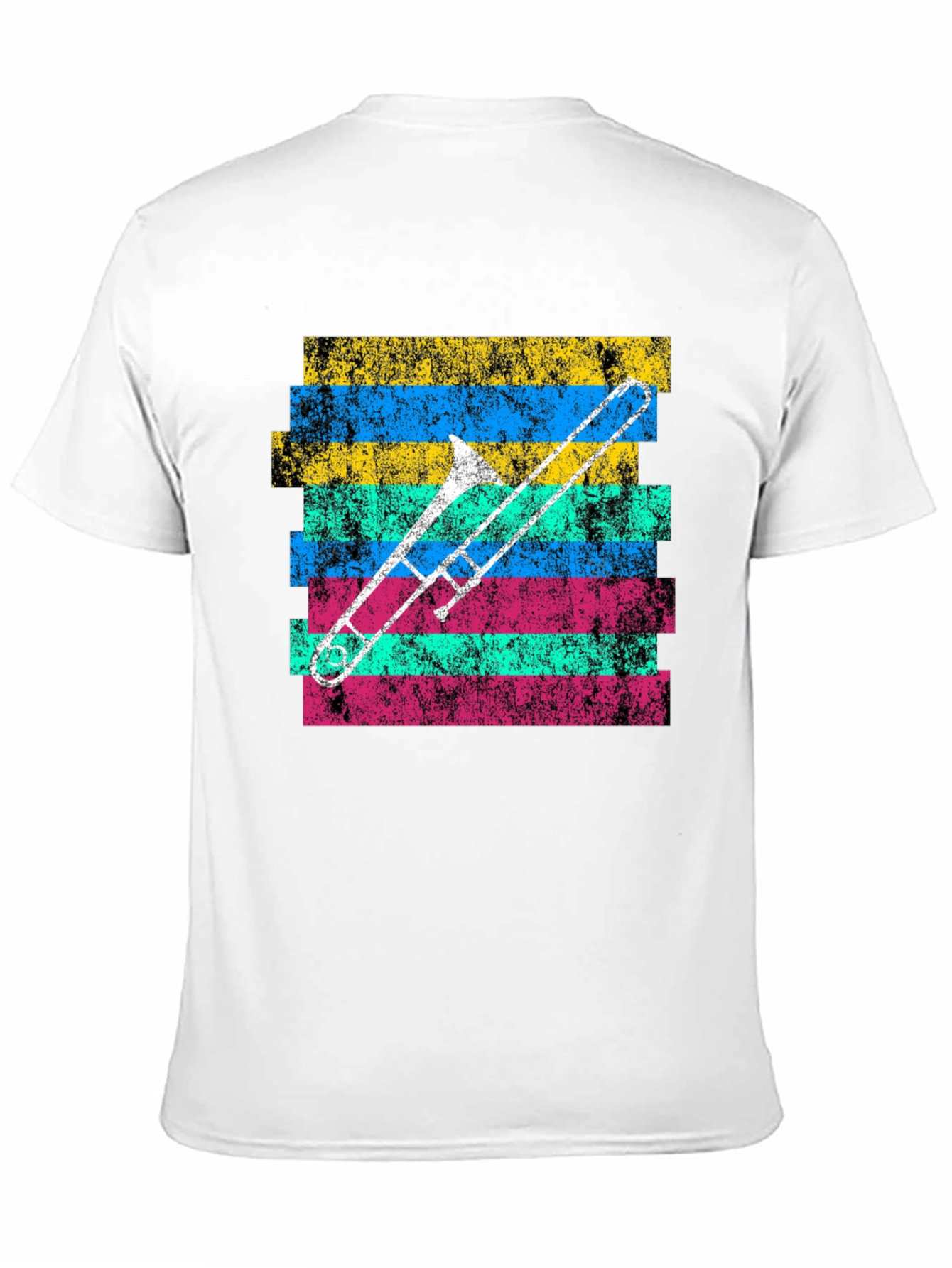 Retro Trombone Graphic Tee - Musicians Cool Shirt