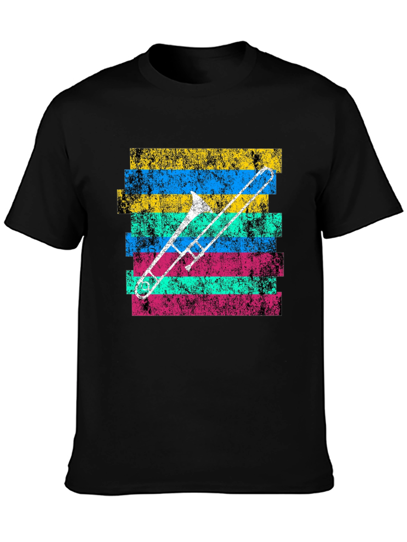 Retro Trombone Graphic Tee - Musicians Cool Shirt
