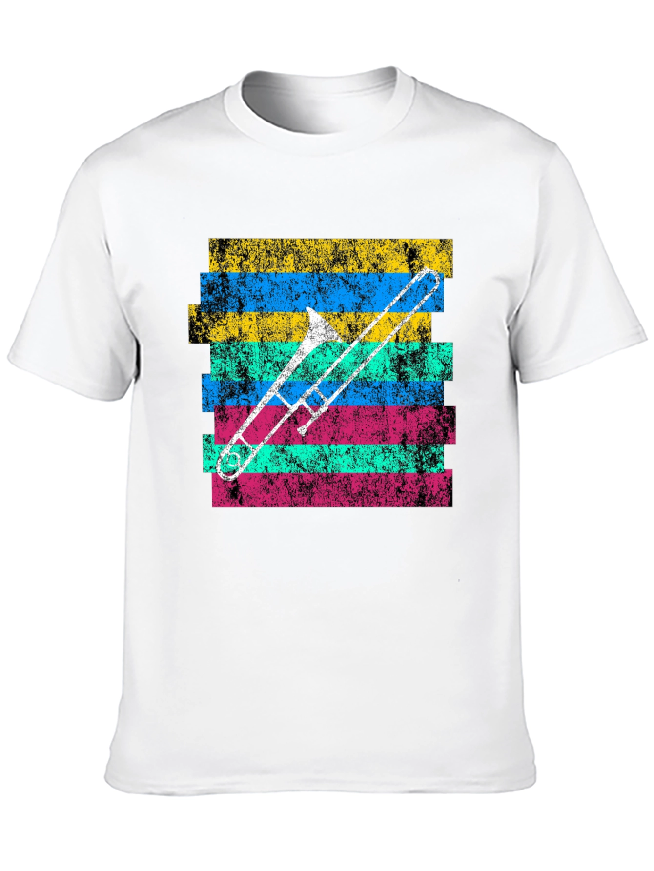 Retro Trombone Graphic Tee - Musicians Cool Shirt