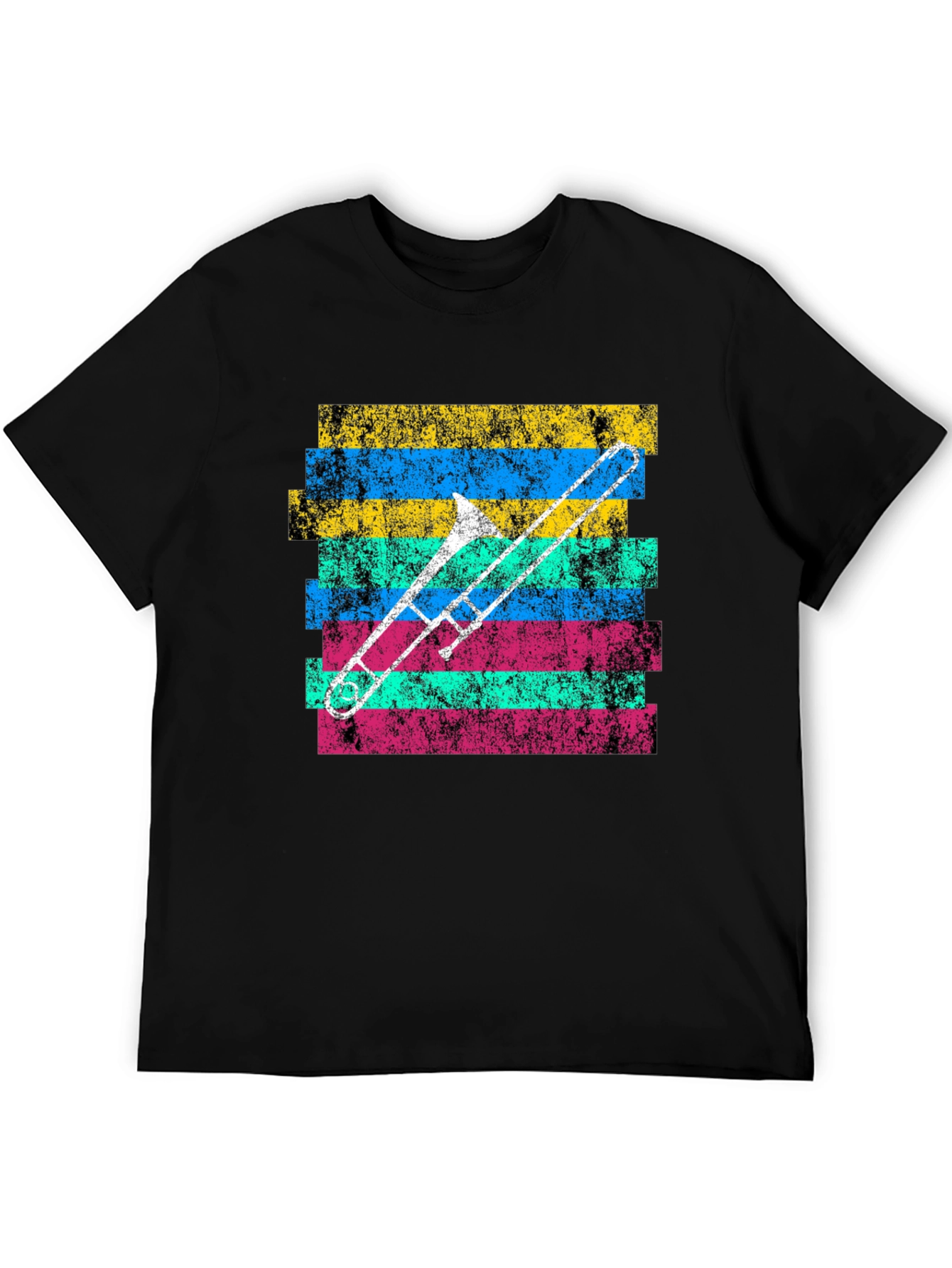 Retro Trombone Graphic Tee - Musicians Cool Shirt