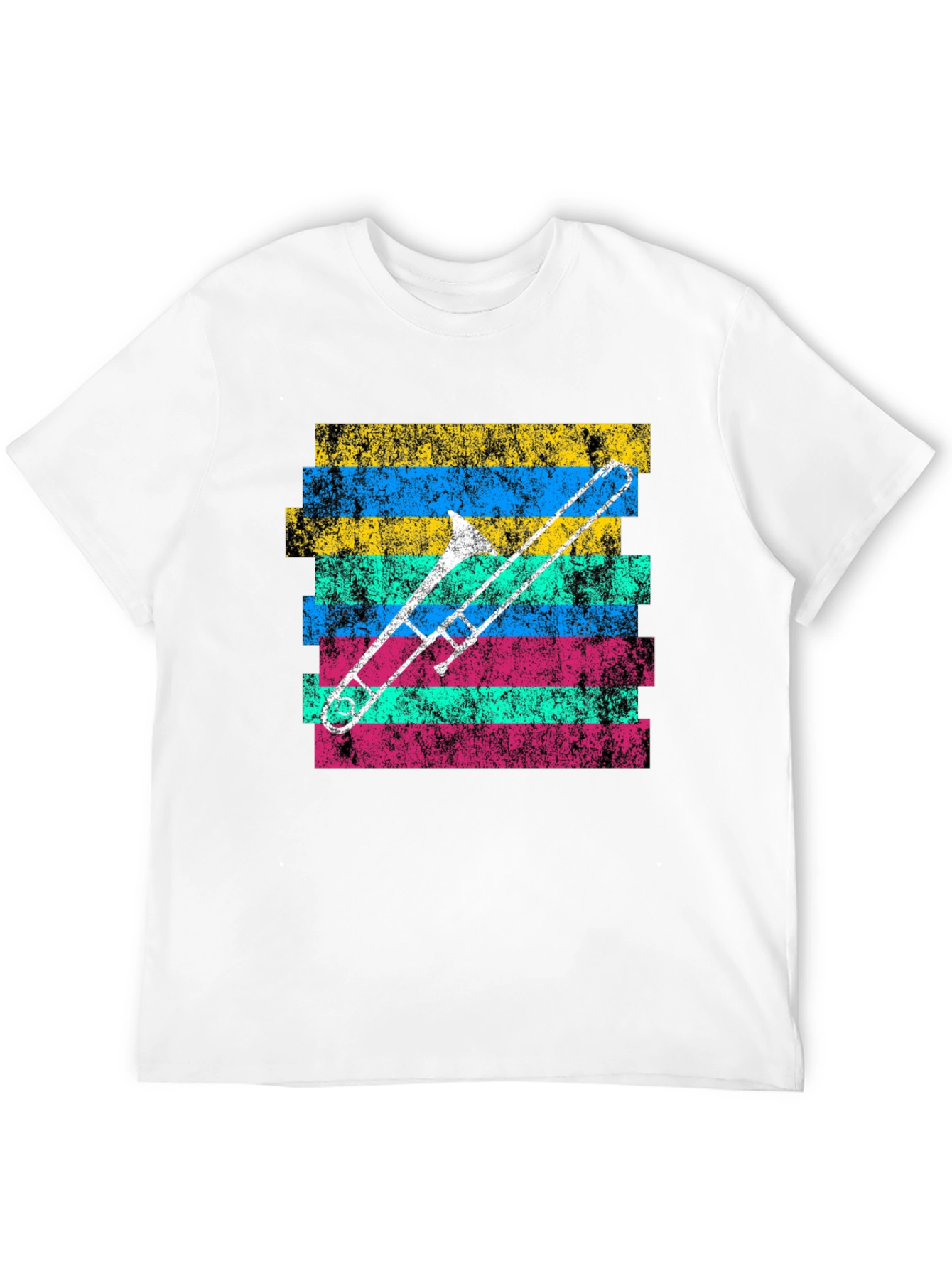 Retro Trombone Graphic Tee - Musicians Cool Shirt