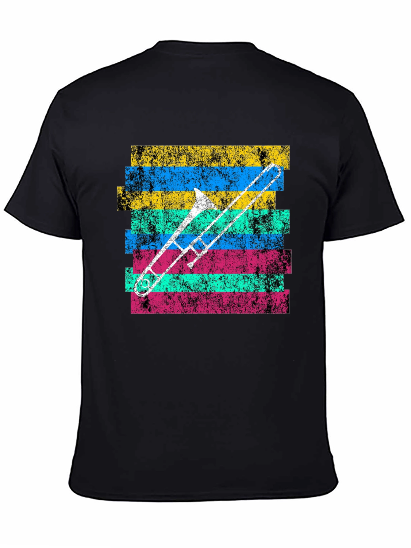 Retro Trombone Graphic Tee - Musicians Cool Shirt