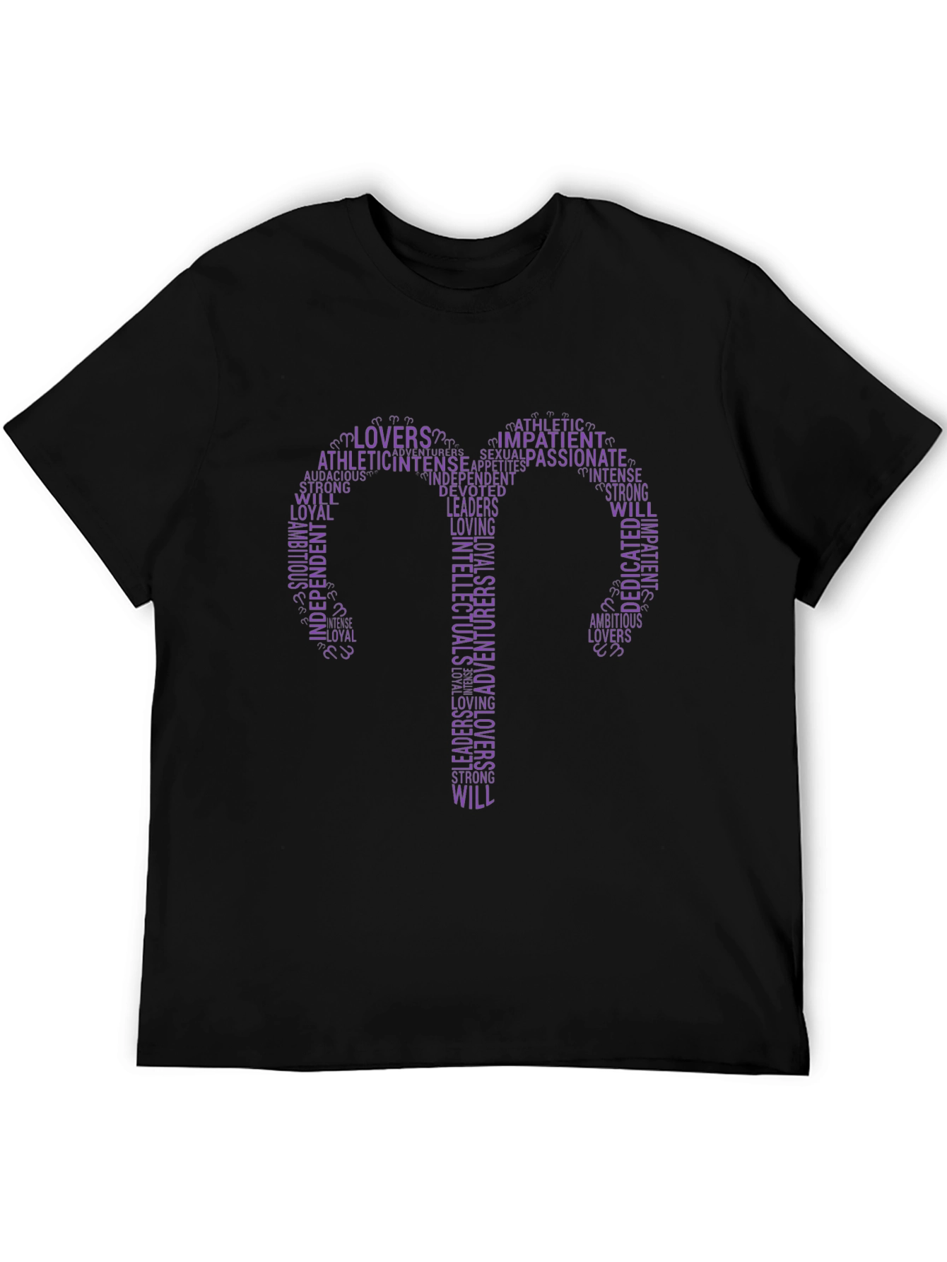 Purple Gemini Word Art Graphic T-Shirt