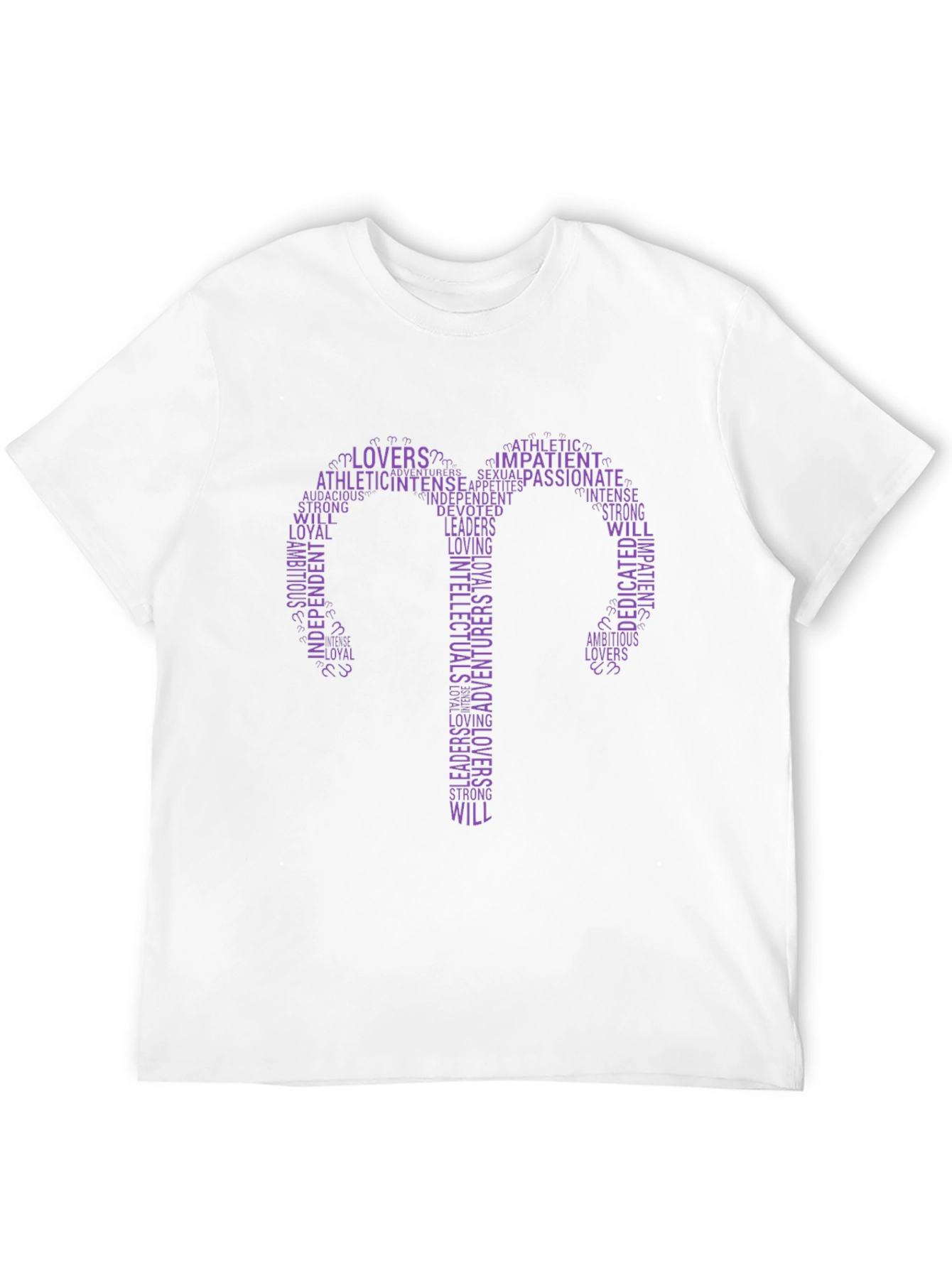 Purple Gemini Word Art Graphic T-Shirt