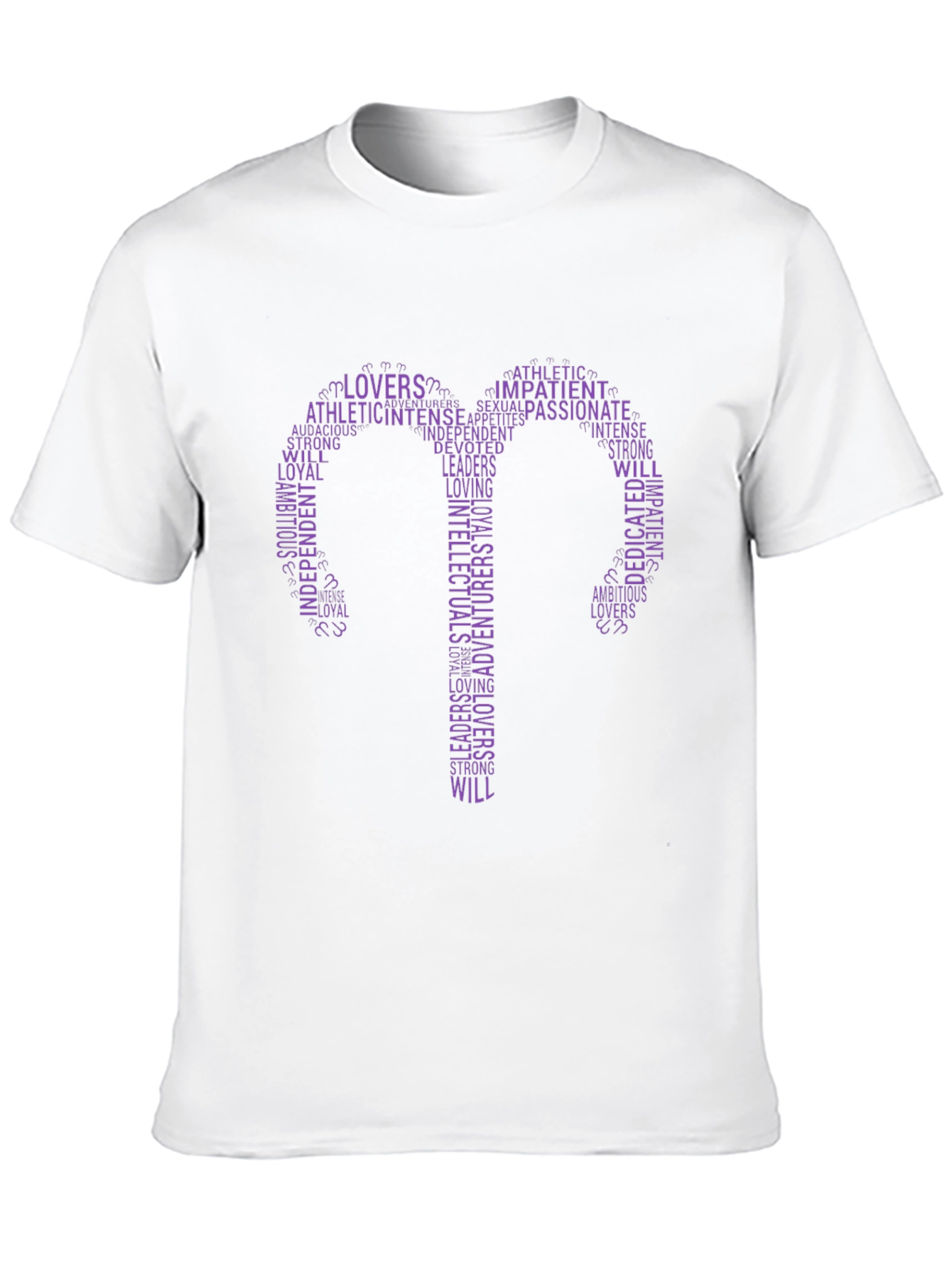 Purple Gemini Word Art Graphic T-Shirt